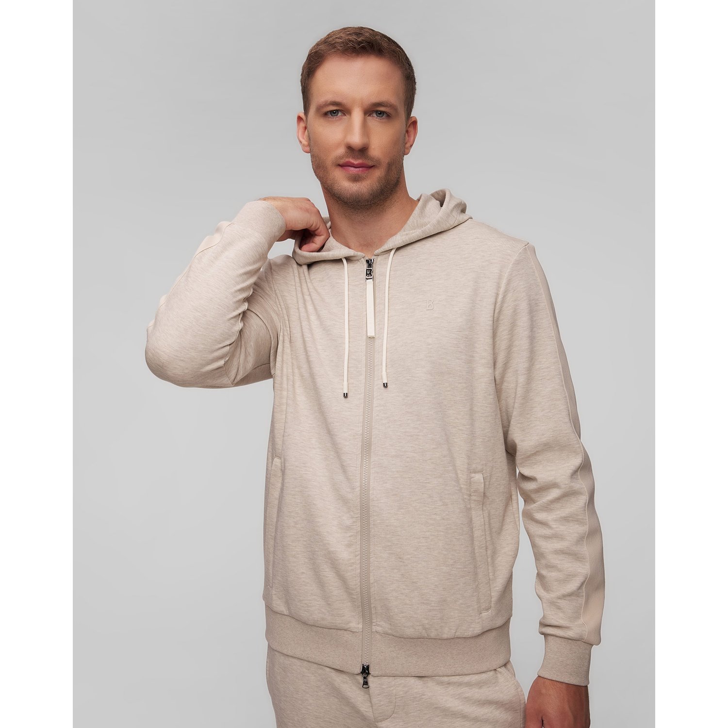 Beżowa Bluza Rozpinana Męska Bogner Patrick