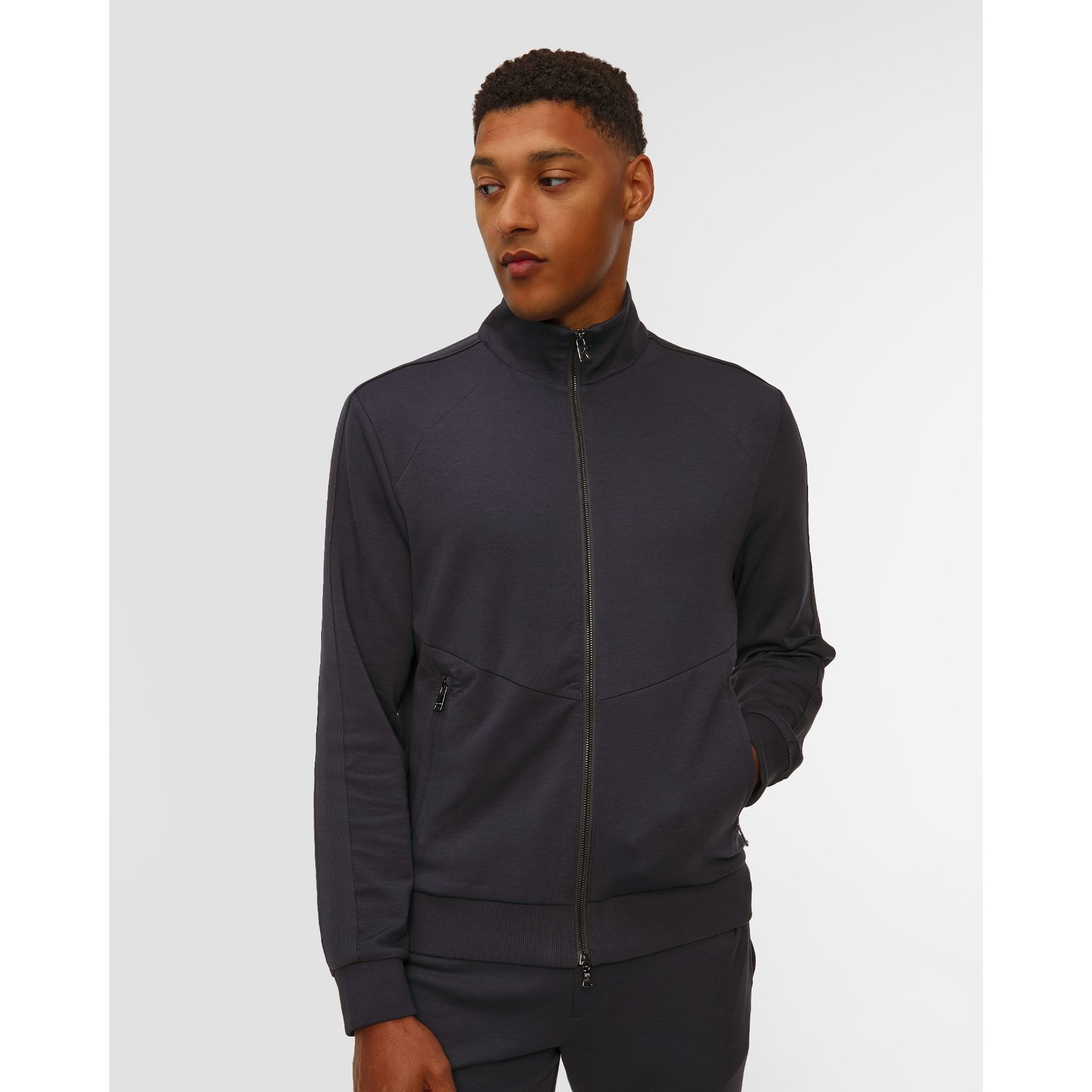 Granatowa Kurtka Dzianinowa Męska Bogner Severin