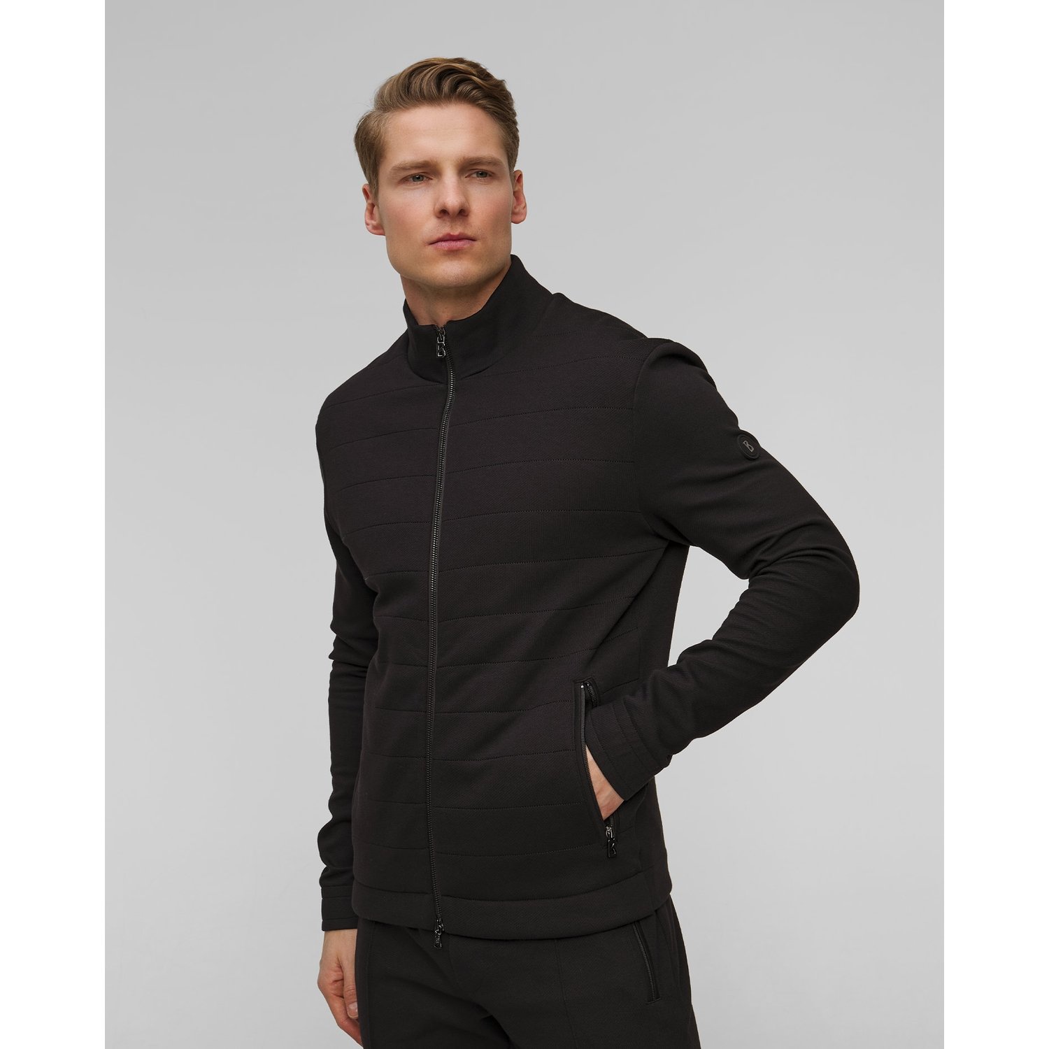 Czarna Bluza Męska Z Modalem Bogner Jayden-2