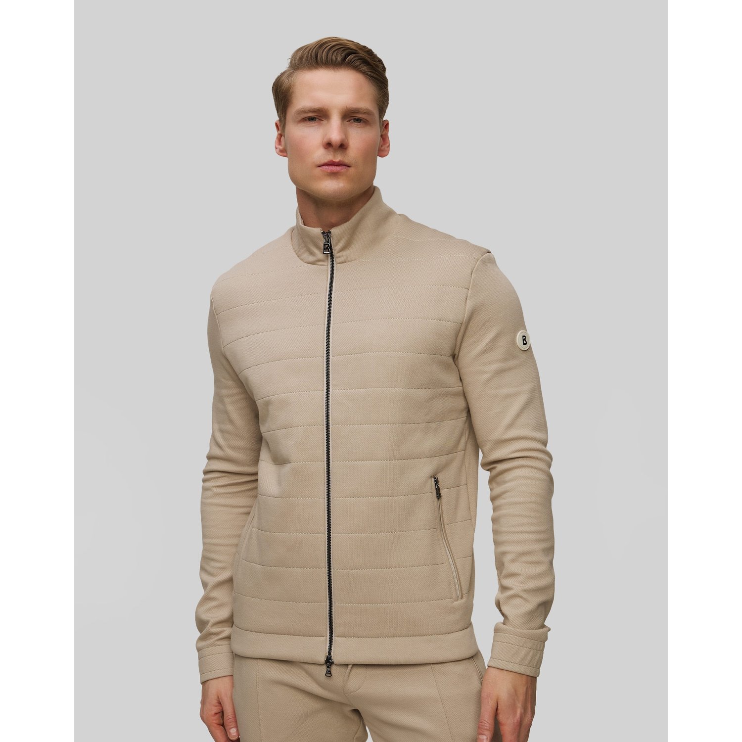 Beżowa Bluza Męska Z Modalem Bogner Jayden-2
