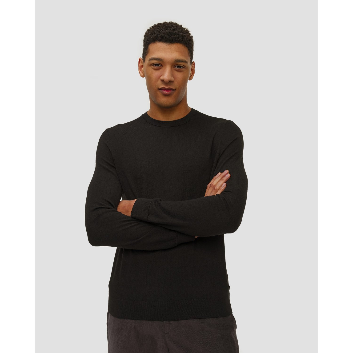 Czarny Sweter Wełniany Męski Bogner Ole