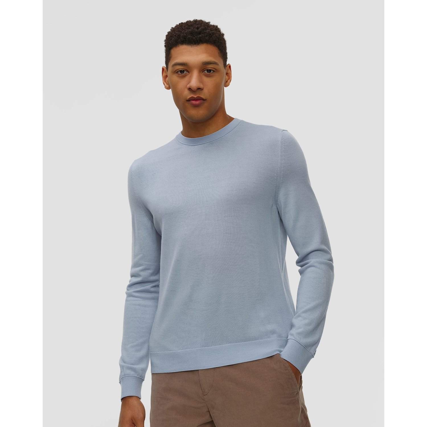 Błękitny Sweter Wełniany Męski Bogner Ole