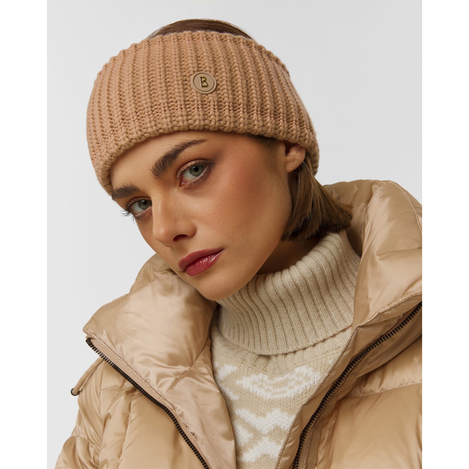 Opaska Wełniana Damska Bogner Rory Karmelowa