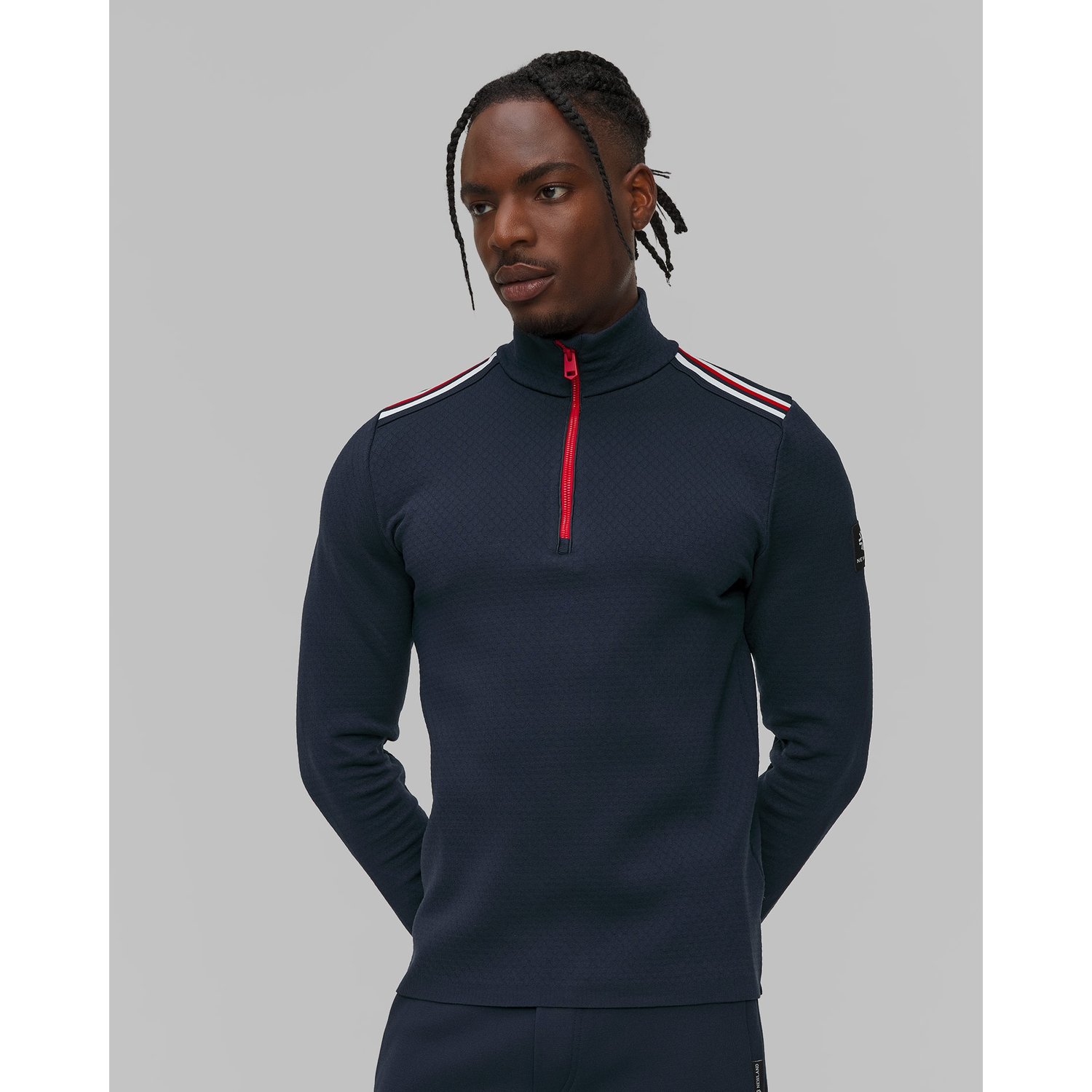 Granatowy Golf Techniczny Męski Newland Heracles