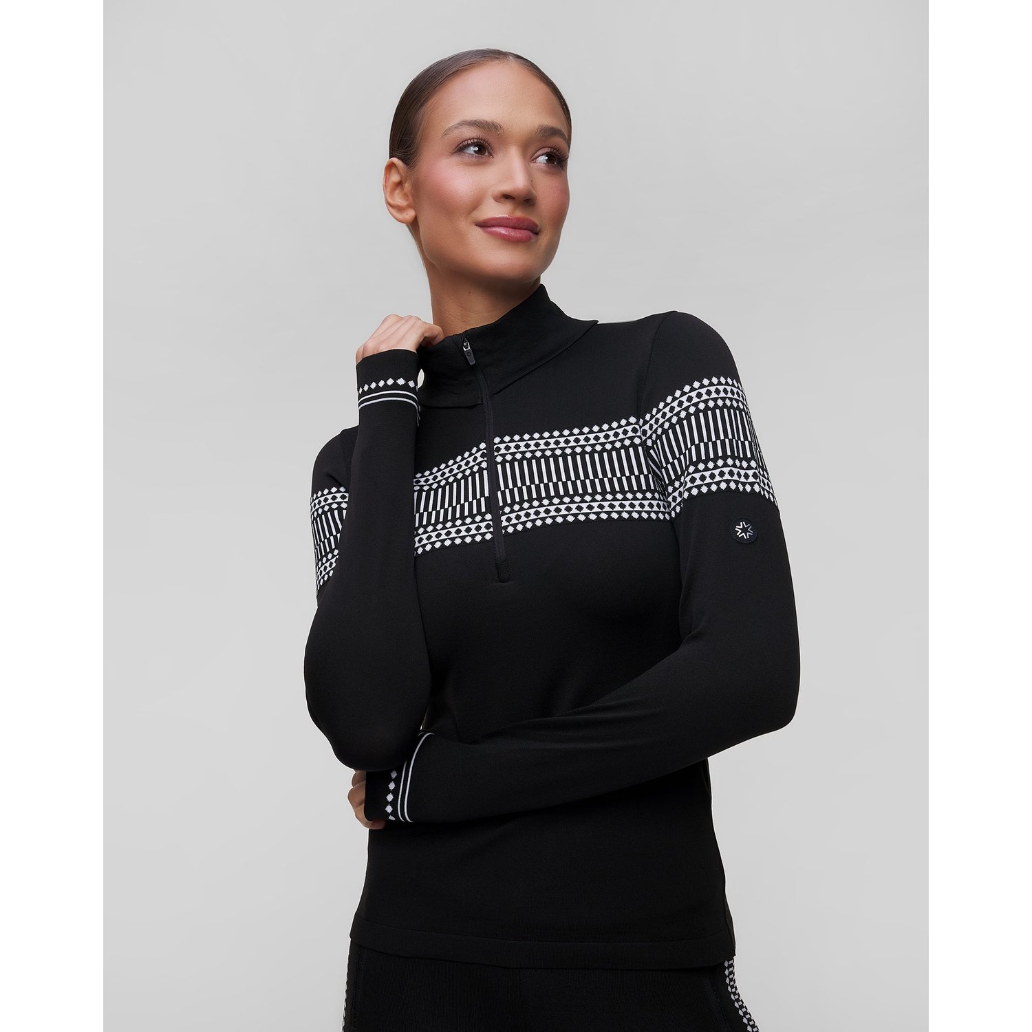 Czarny Golf Techniczny Damski Newland Danica