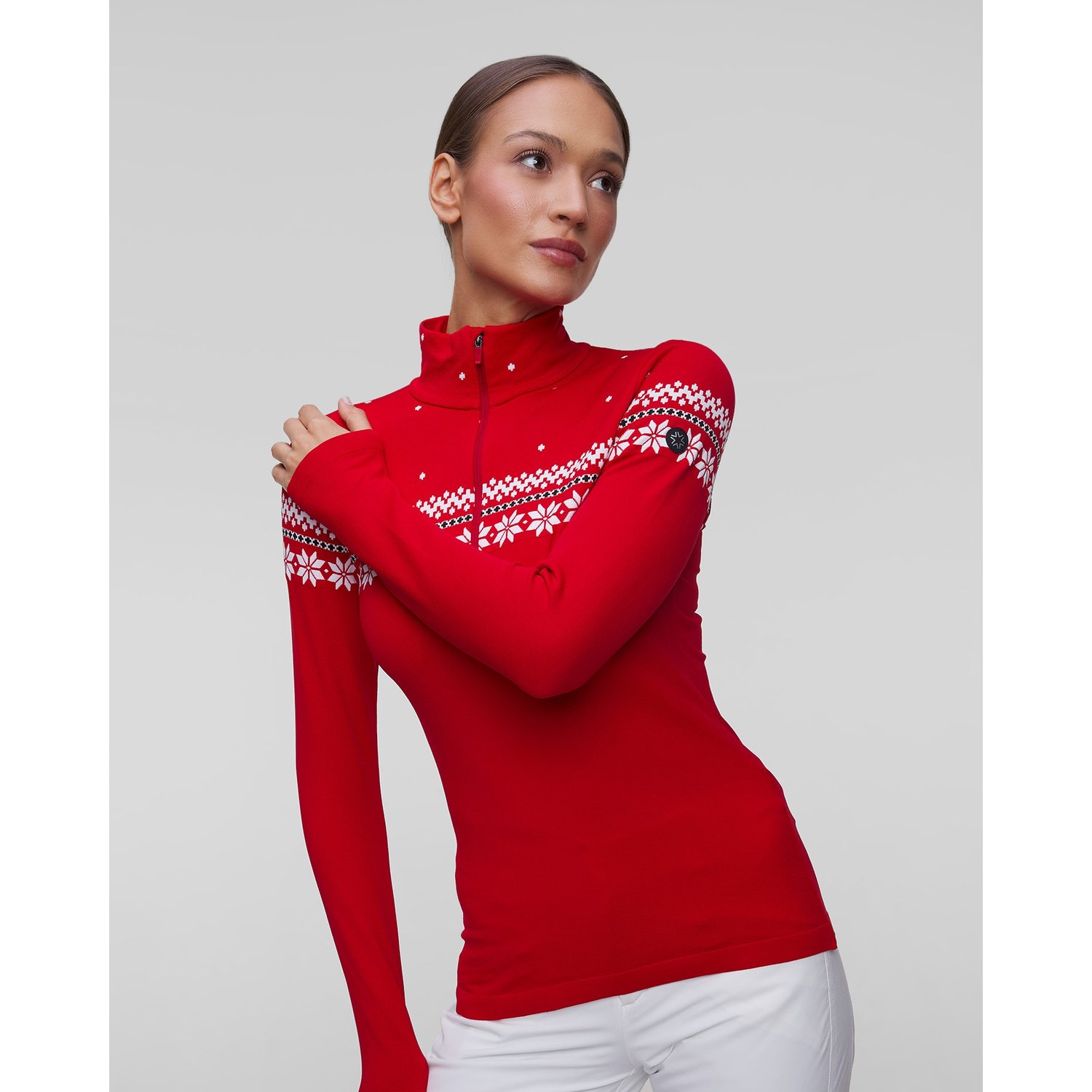 Czerwony Golf Narciarski Damski Newland Hilde