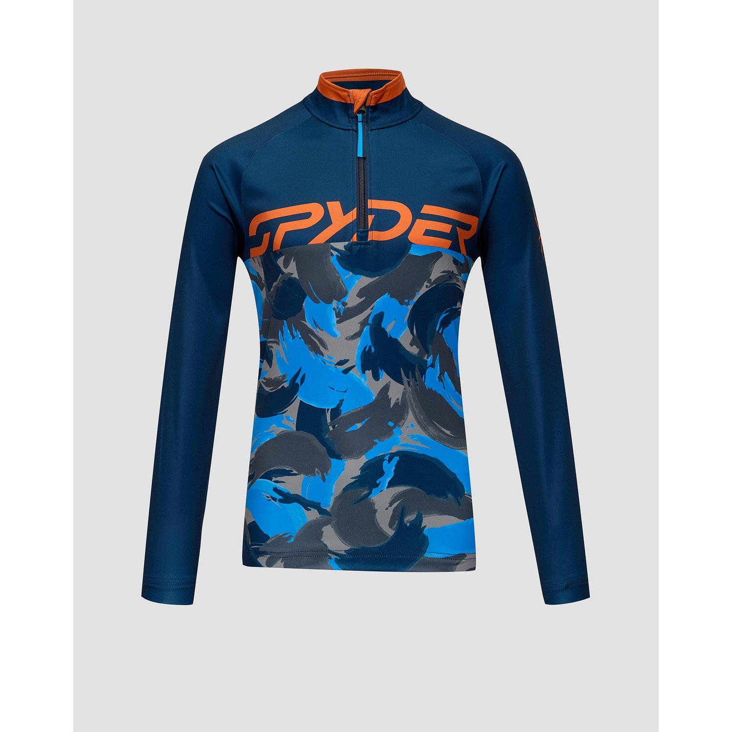 Golf Narciarski Chłopięcy Spyder Camo Half Zip