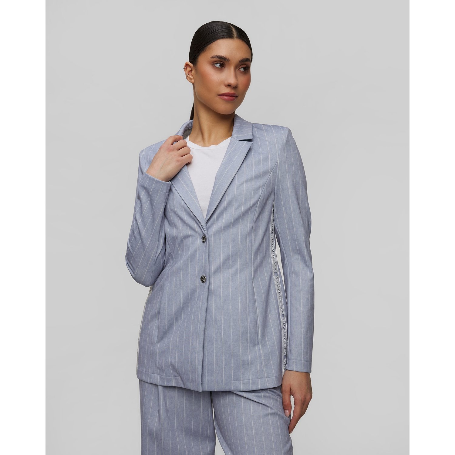 Błękitna Marynarka W Prążki Damska Sportalm