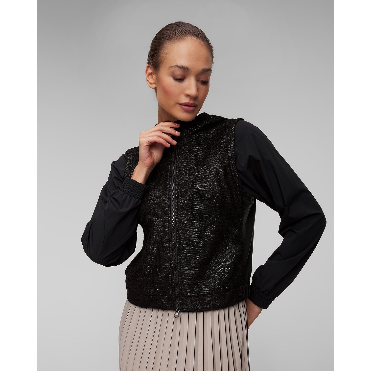 Czarna Bluza Damska Sportalm
