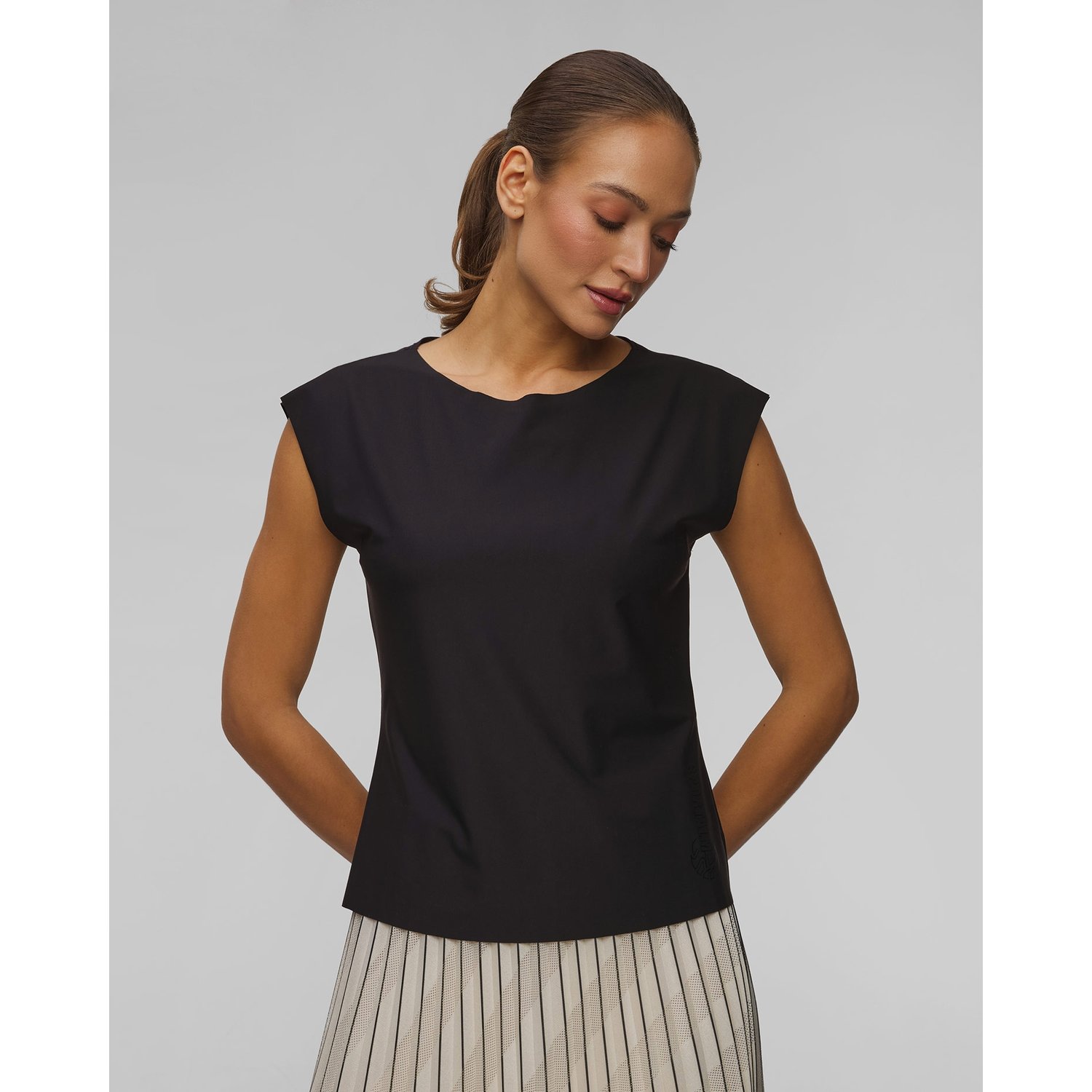 Czarny T-shirt Damski Sportalm