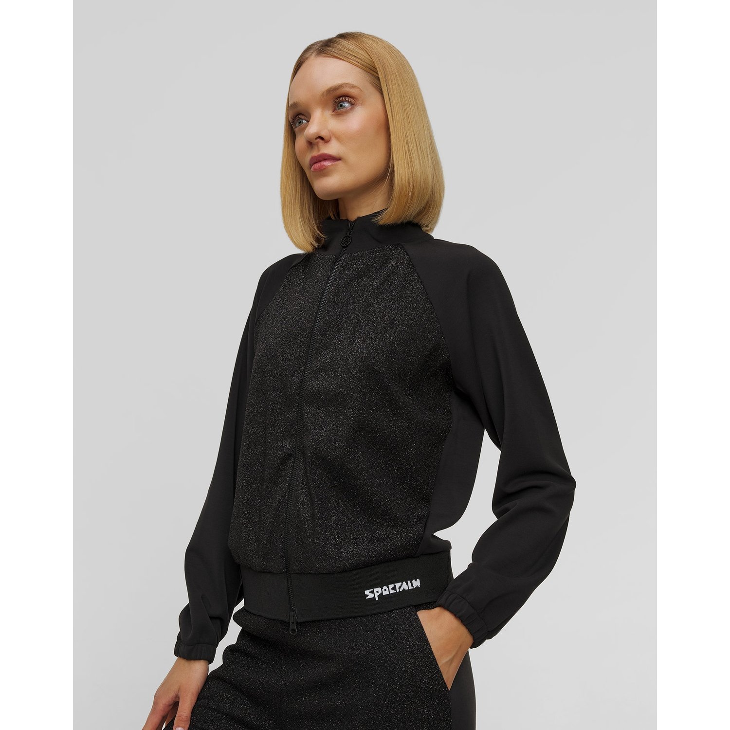 Czarna Bluza Rozpinana Damska Sportalm
