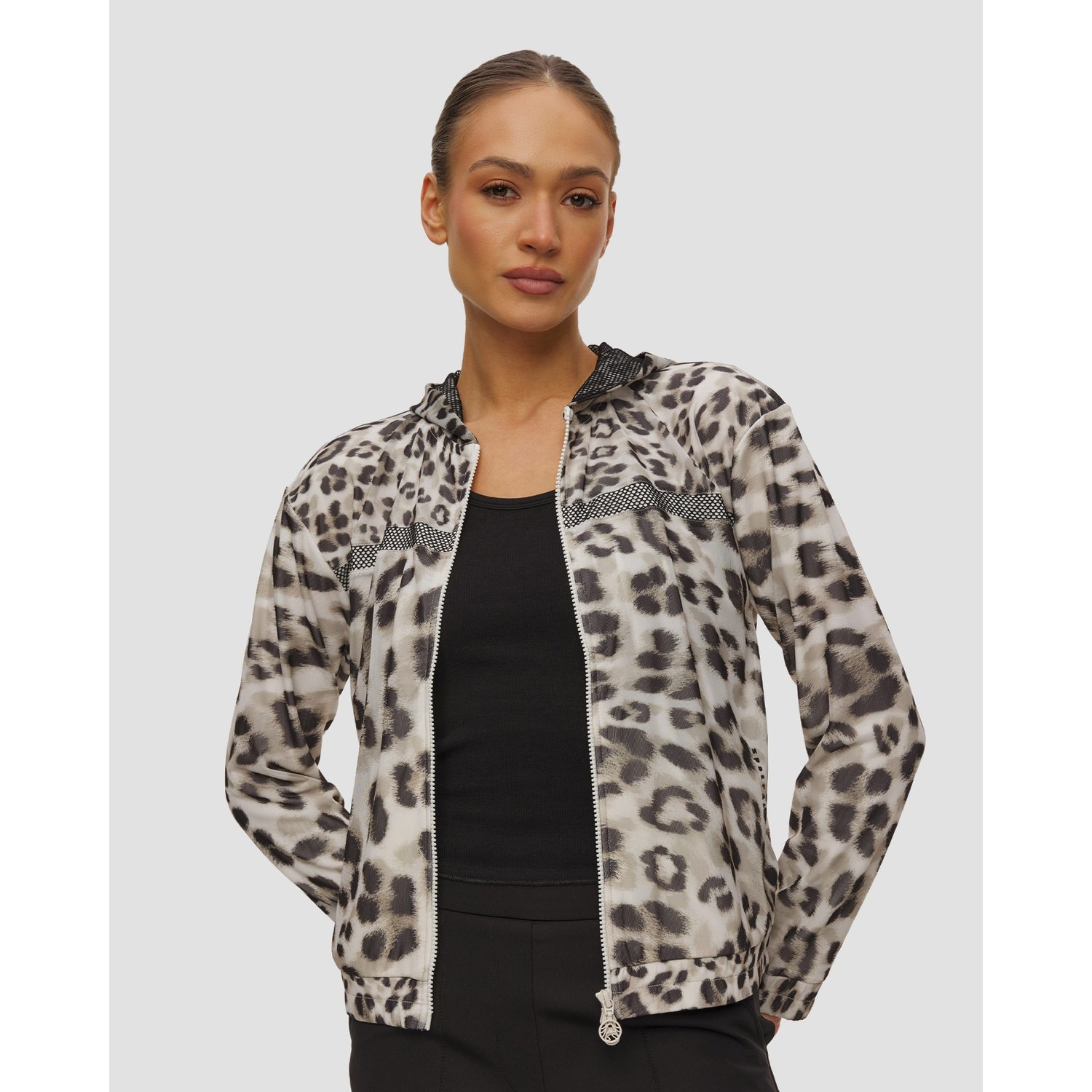 Bluza Rozpinana W Panterkę Damska Sportalm