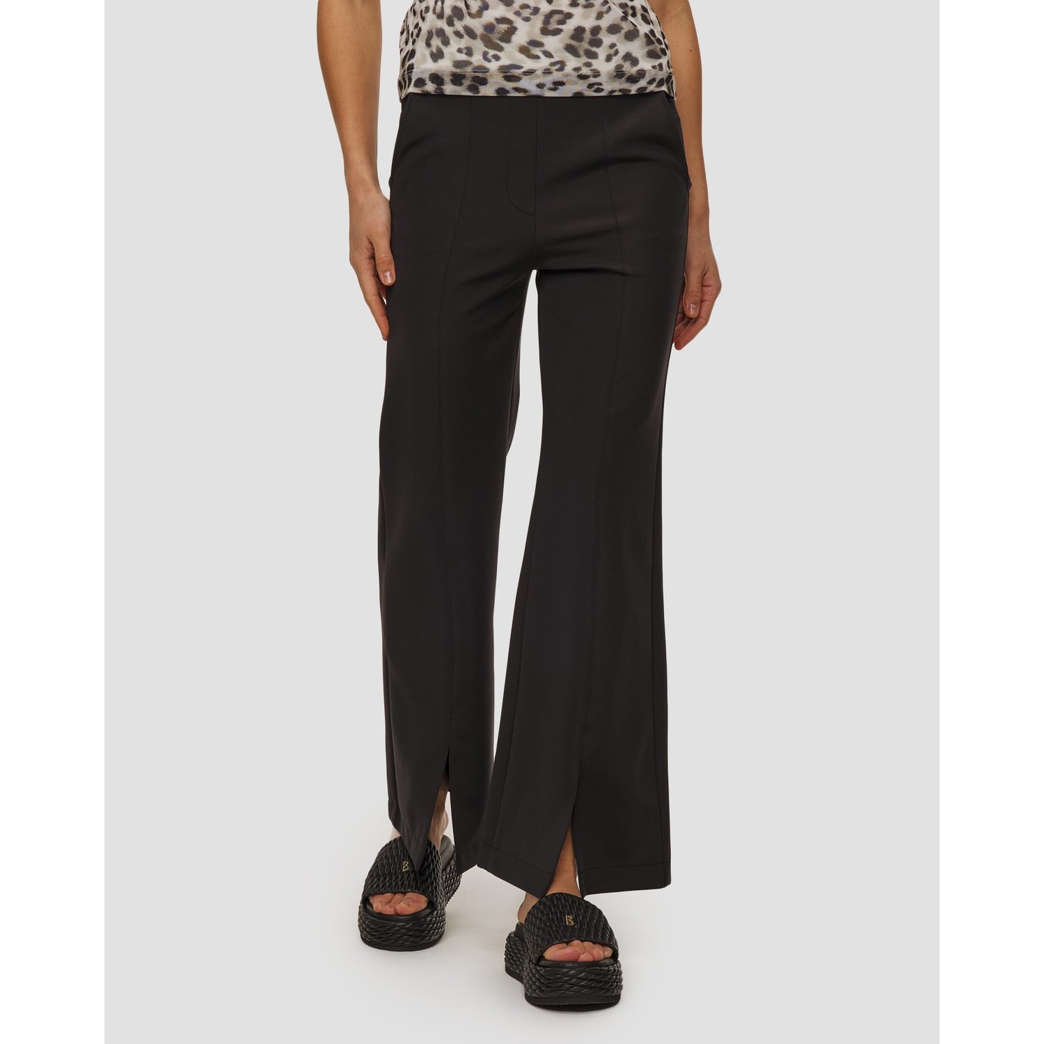 Czarne Spodnie Damskie Sportalm