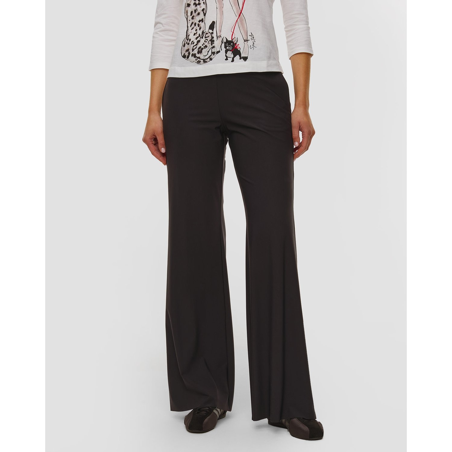 Czarne Spodnie Damskie Sportalm