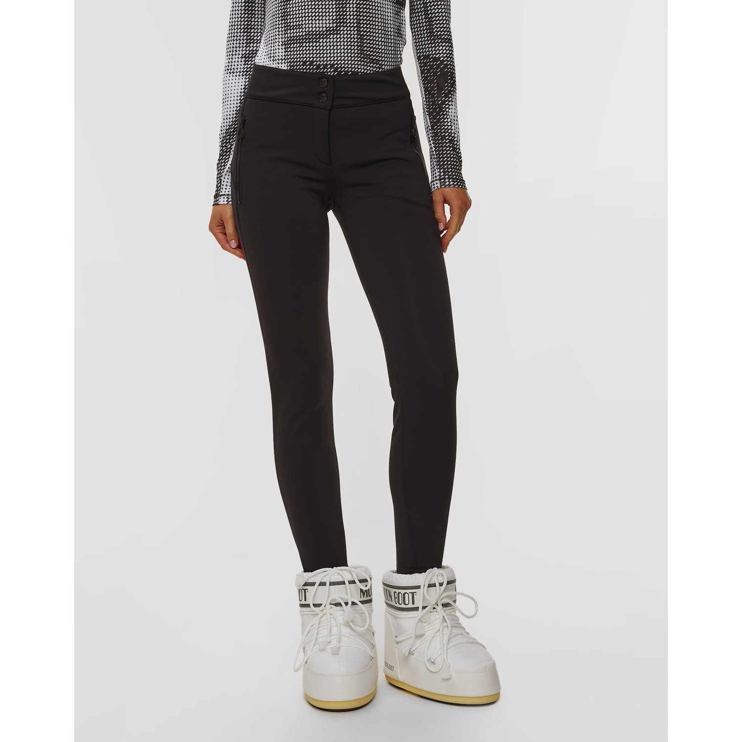 Czarne Spodnie Ze Strzemionami Damskie Sportalm