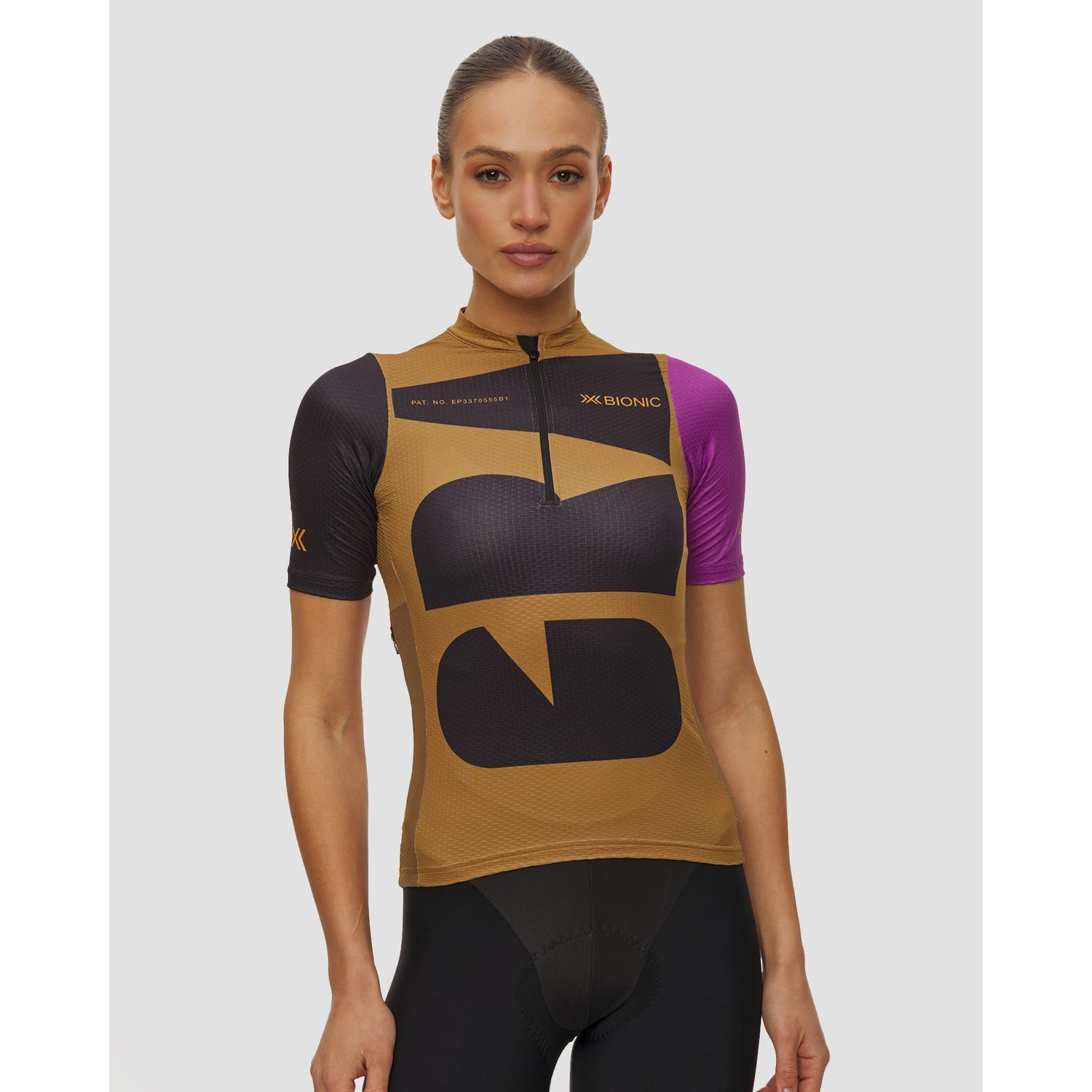 Koszulka Gravelowa Damska X-bionic Corefusion Gravel Jersey Beżowo-czarna