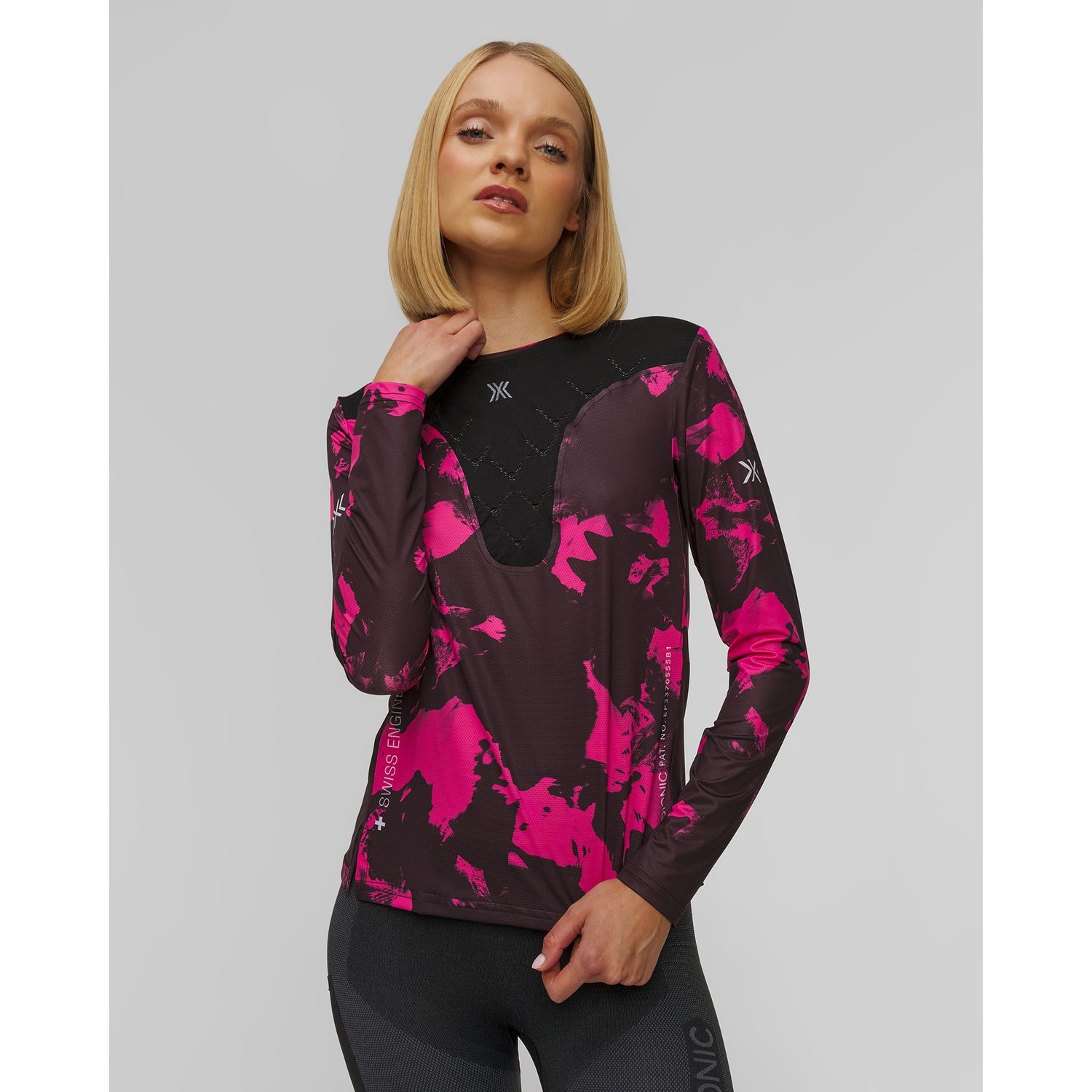 Longsleeve Biegowy Damski X-bionic Corefusion Run Shirt Ls Różowo-czarny