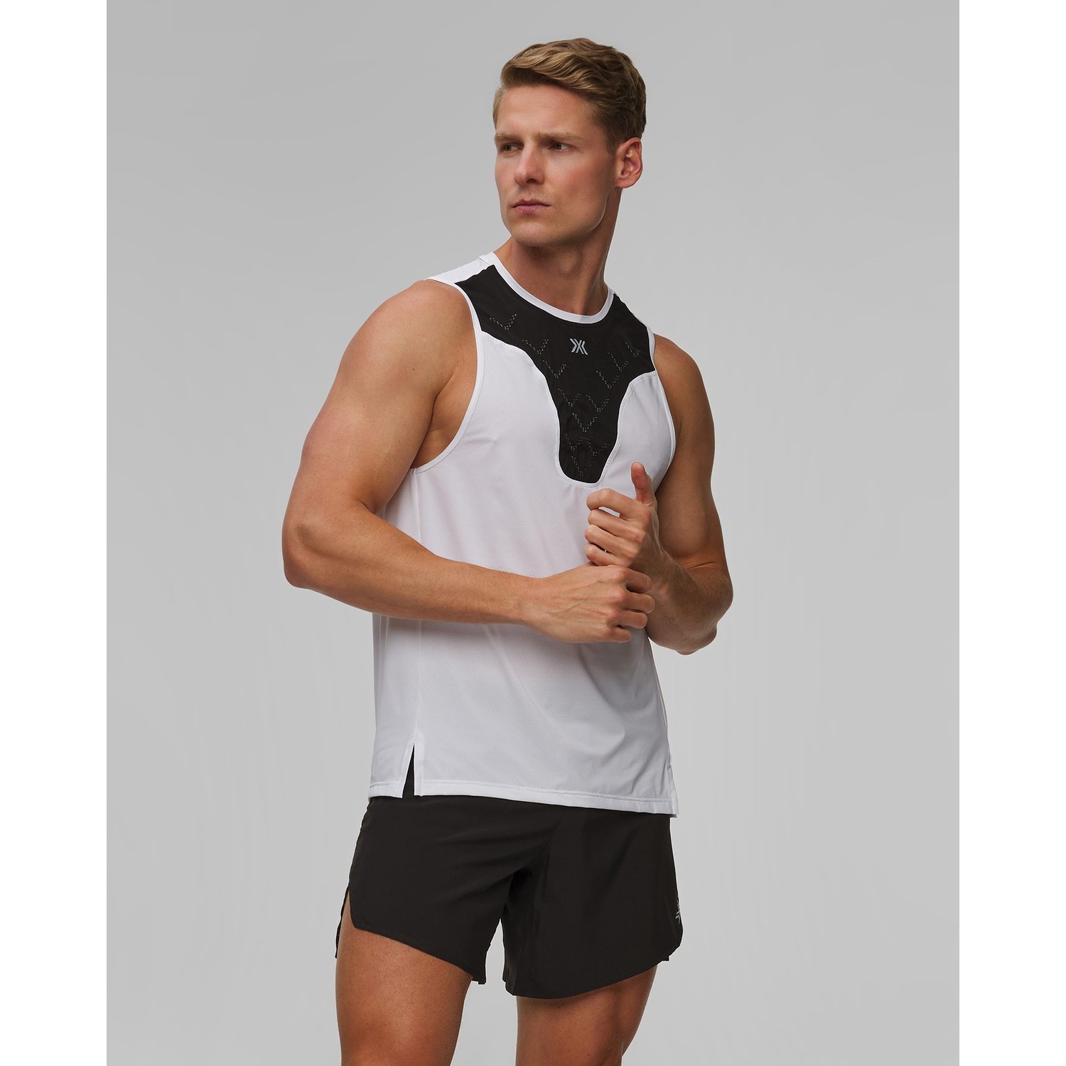 Singlet Biegowy Unisex X-bionic Corefusion Run Tank Biało-czarny