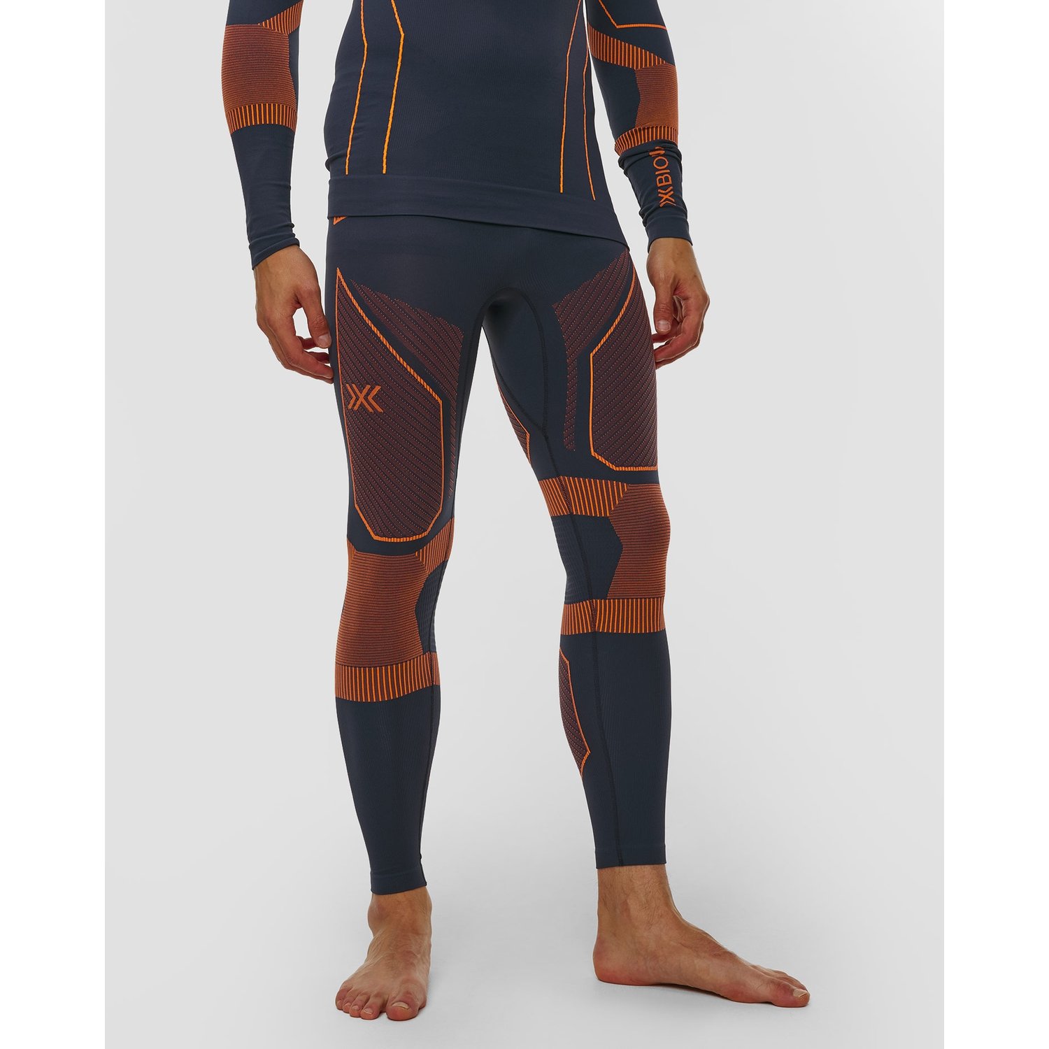 Leginsy Termoaktywne Męskie X-bionic Energy Accumulator Light Pants Niebiesko-pomarańczowe