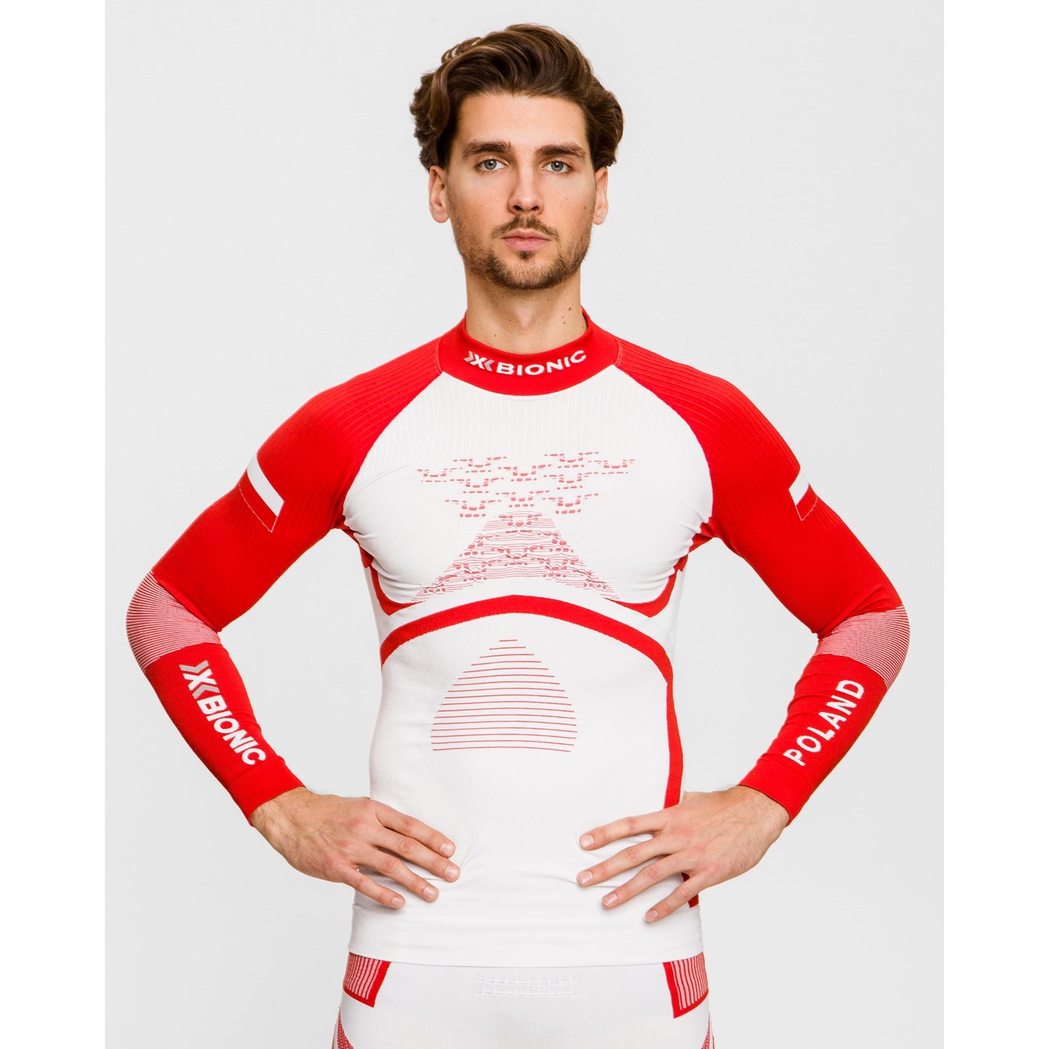 Longsleeve Termoaktywny Z Półgolfem Męski X-bionic Energy Accumulator 4.0 Patriot Poland