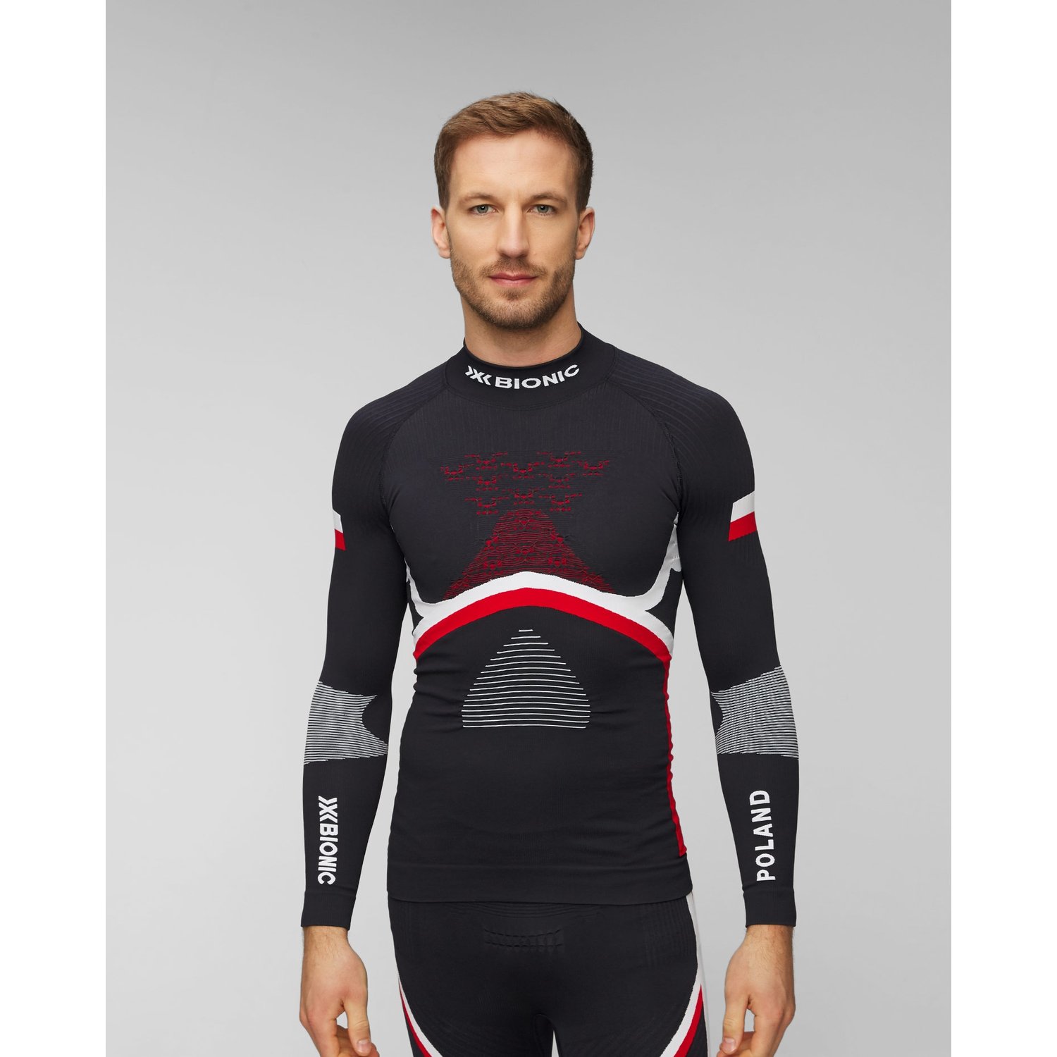 Longsleeve Termoaktywny Z Półgolfem Męski X-bionic Energy Accumulator 4.0 Patriot Poland