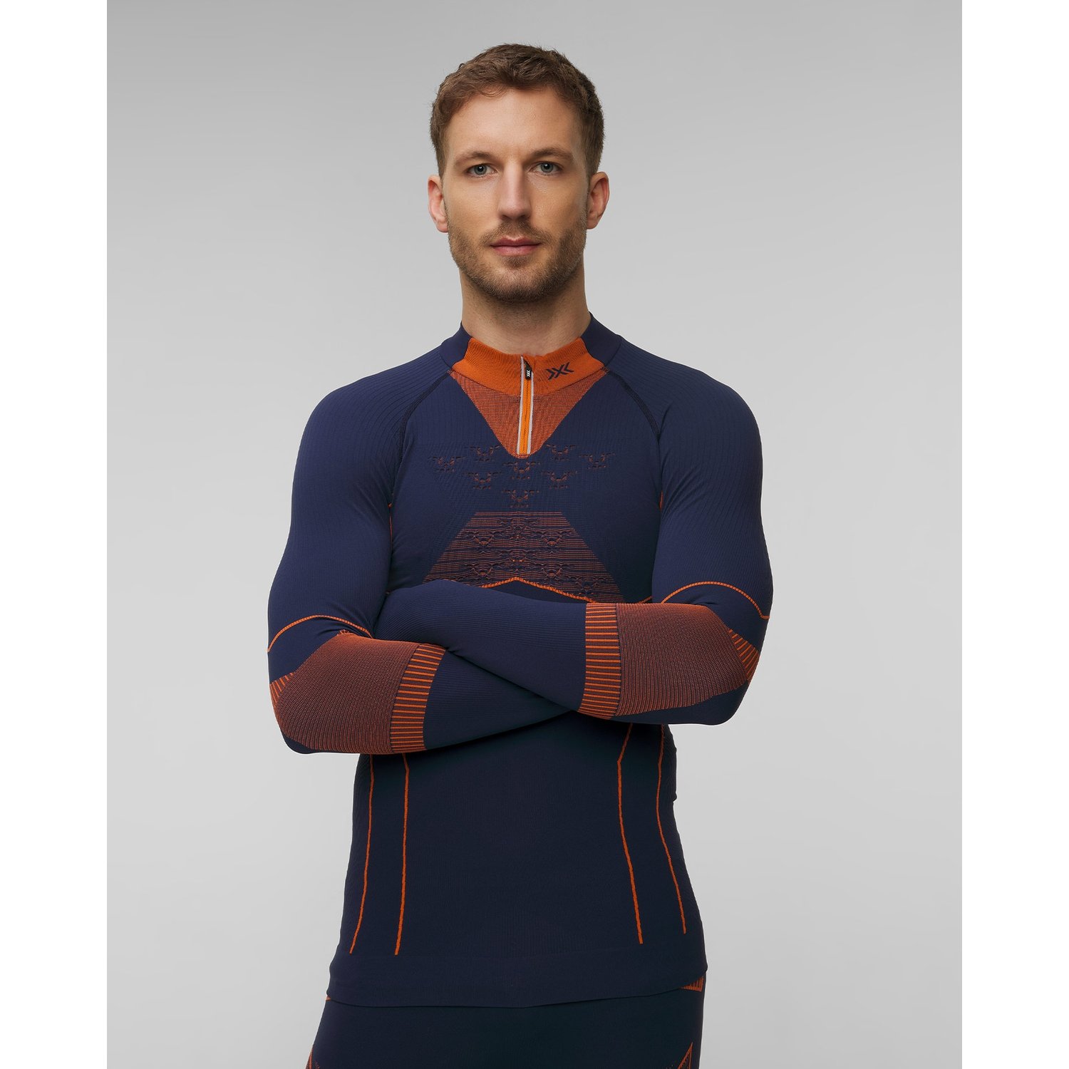Longsleeve Termoaktywny Z Zamkiem Męski X-bionic Energy Accumulator Light Shirt Ls 1/2 Zip