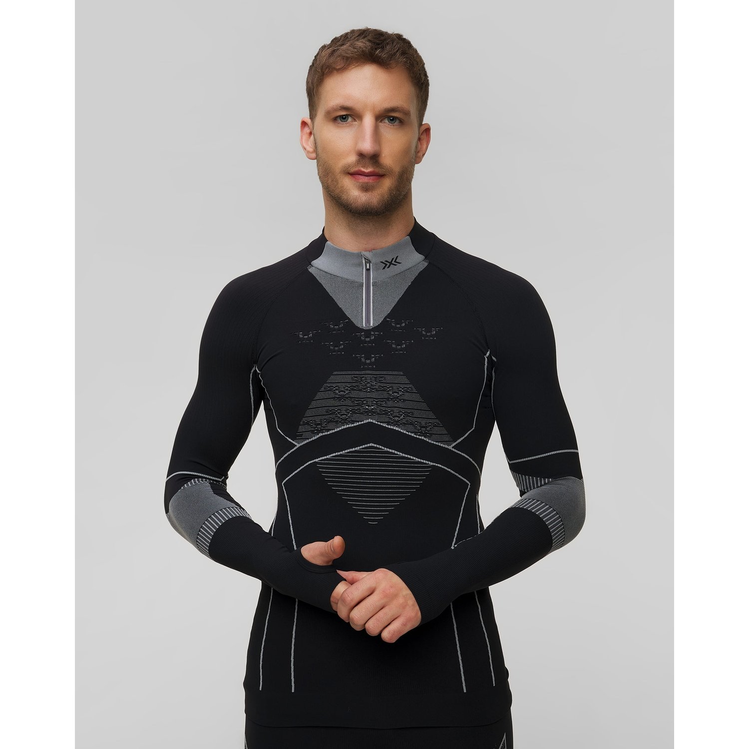 Longsleeve Termoaktywny Z Zamkiem Męski X-bionic Energy Accumulator Light Shirt Ls 1/2 Zip