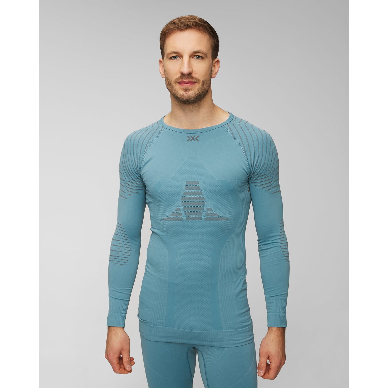 Niebieski Longsleeve Termoaktywny Męski X-bionic Invent 4.0 Lg Sl