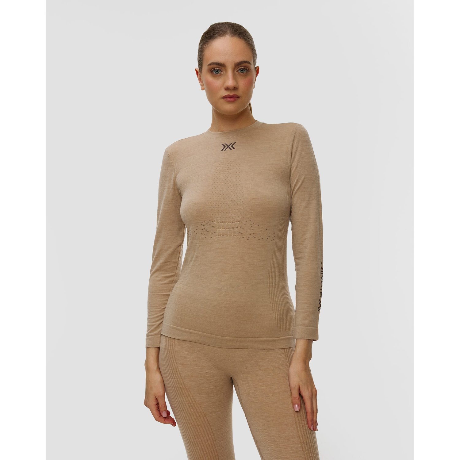 Longsleeve Damski X-bionic Mightywool Shirt Ls Beżowy