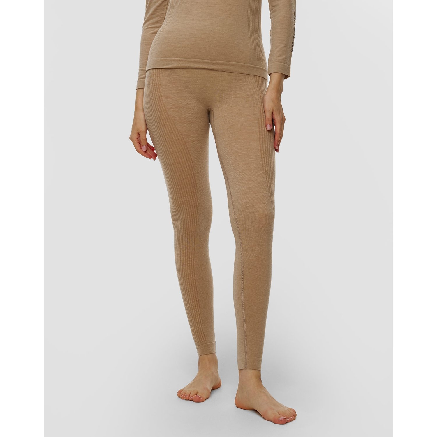 Leginsy Termoaktywne Damskie X-bionic Mightywool Pants Beżowa