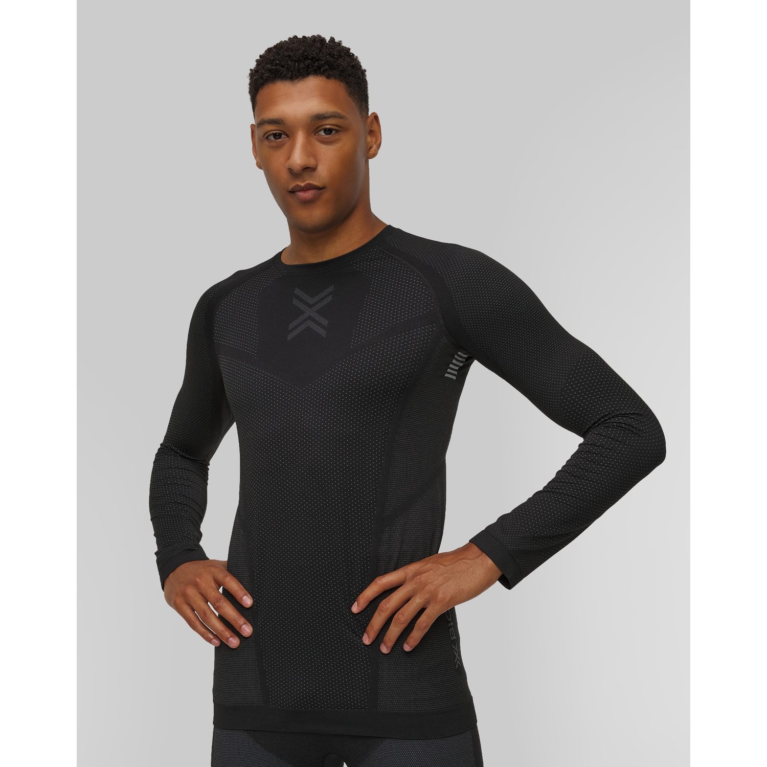 Longsleeve Biegowy Męski X-bionic Xceed Run Shirt Ls Czarno-szary