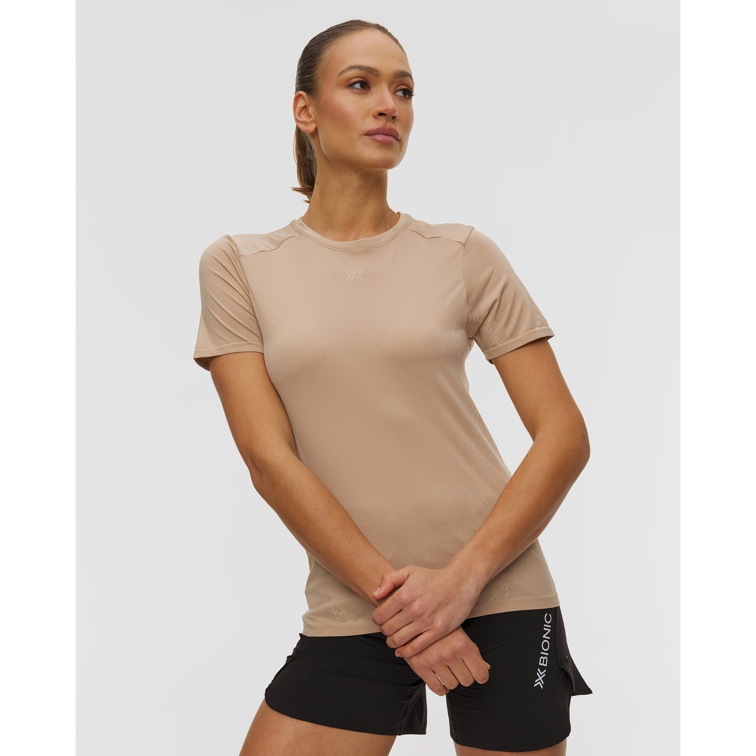 Koszulka Biegowa Damska X-bionic Xceed Run Discover Shirt Beżowa