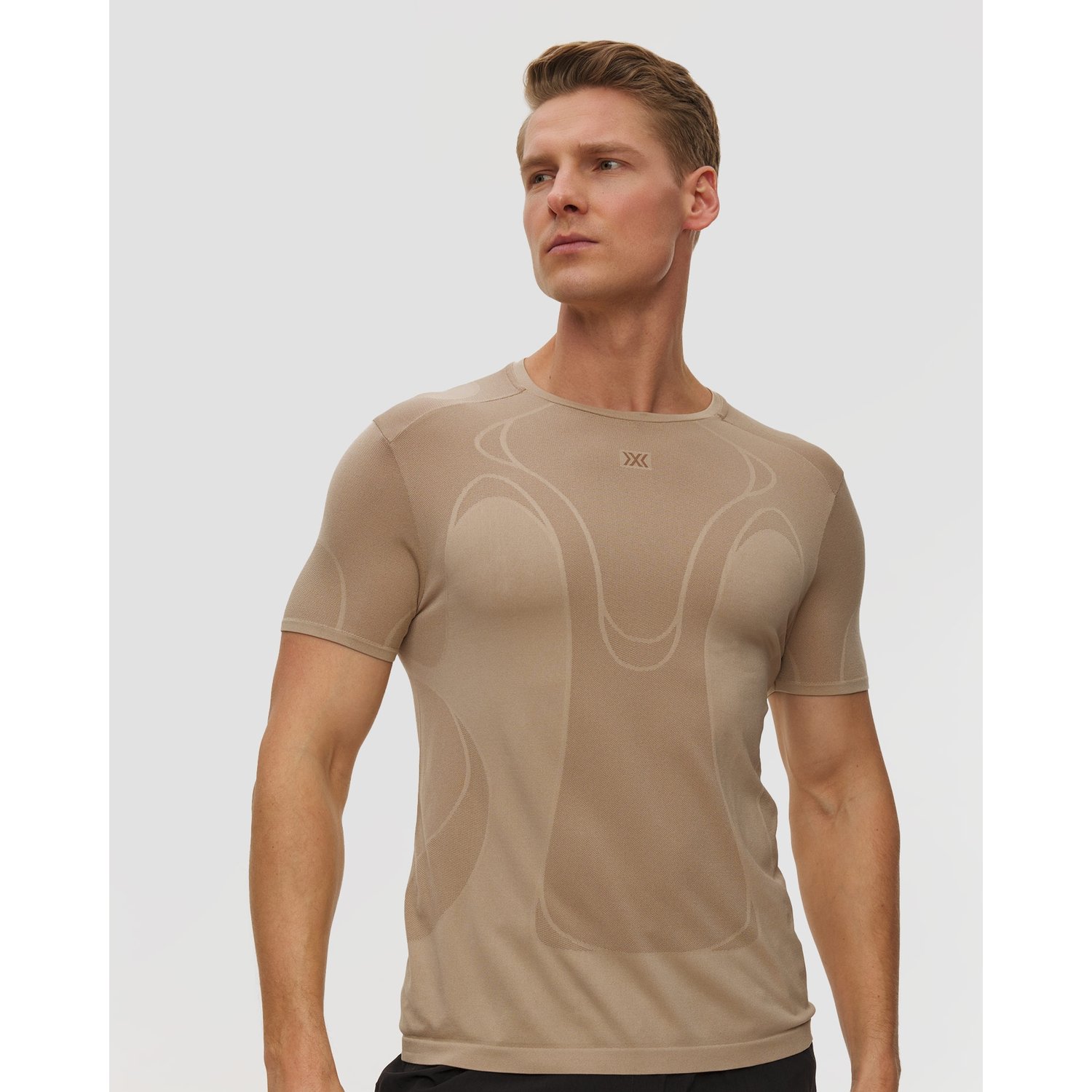 Koszulka Biegowa Męska X-bionic Xceed Run Perform Shirt Beżowa