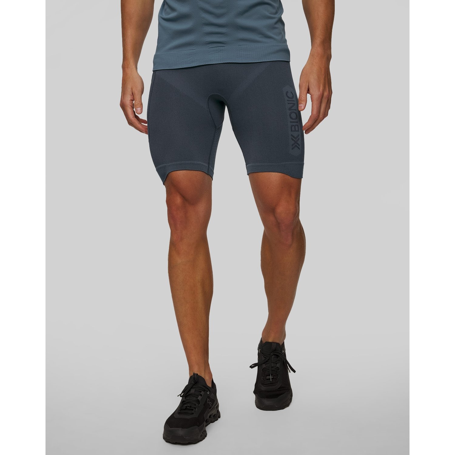 Spodenki Biegowe Męskie X-bionic Xceed Run Short Tights Niebieskie