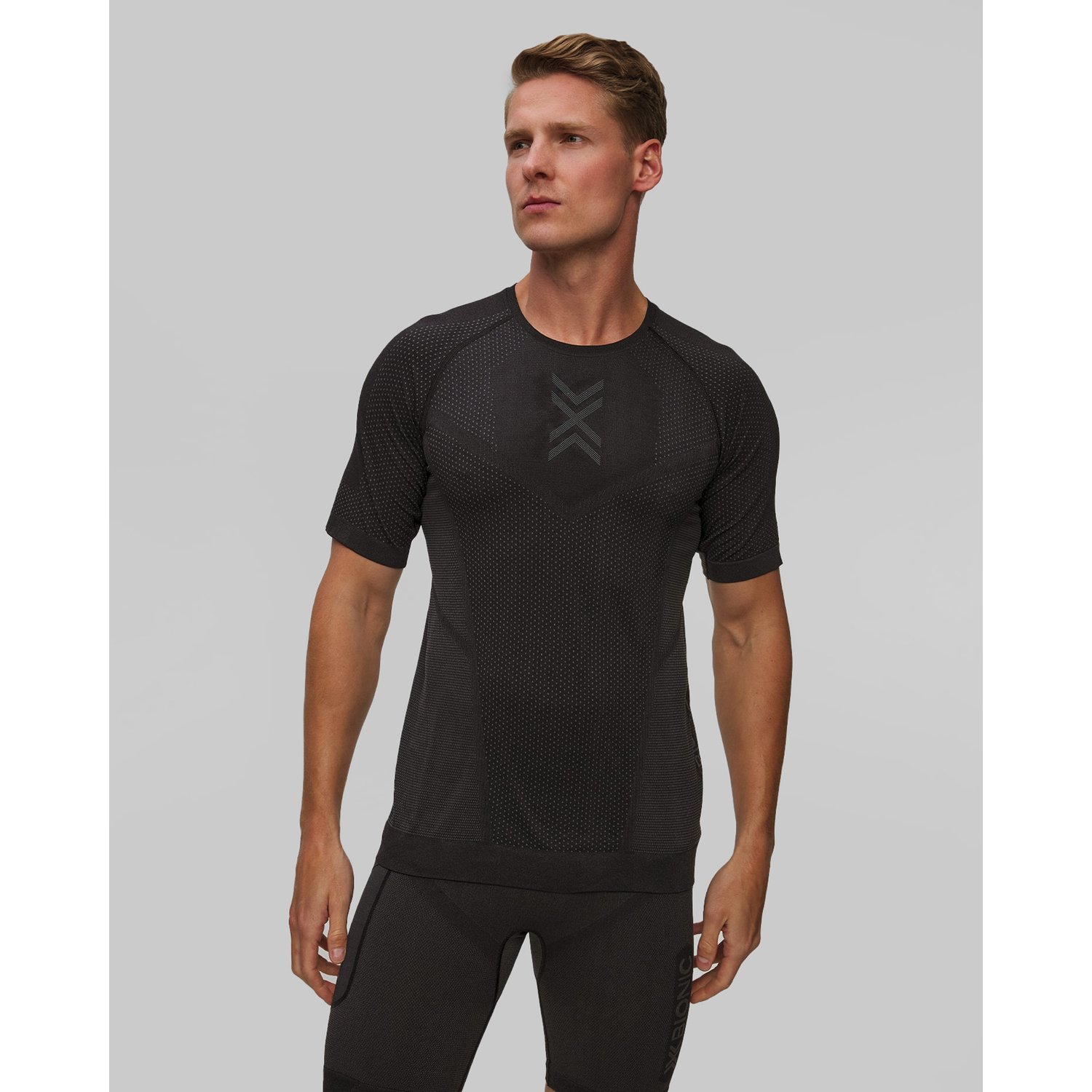 Koszulka Biegowa Męska X-bionic Xceed Run Shirt Czarno-szara