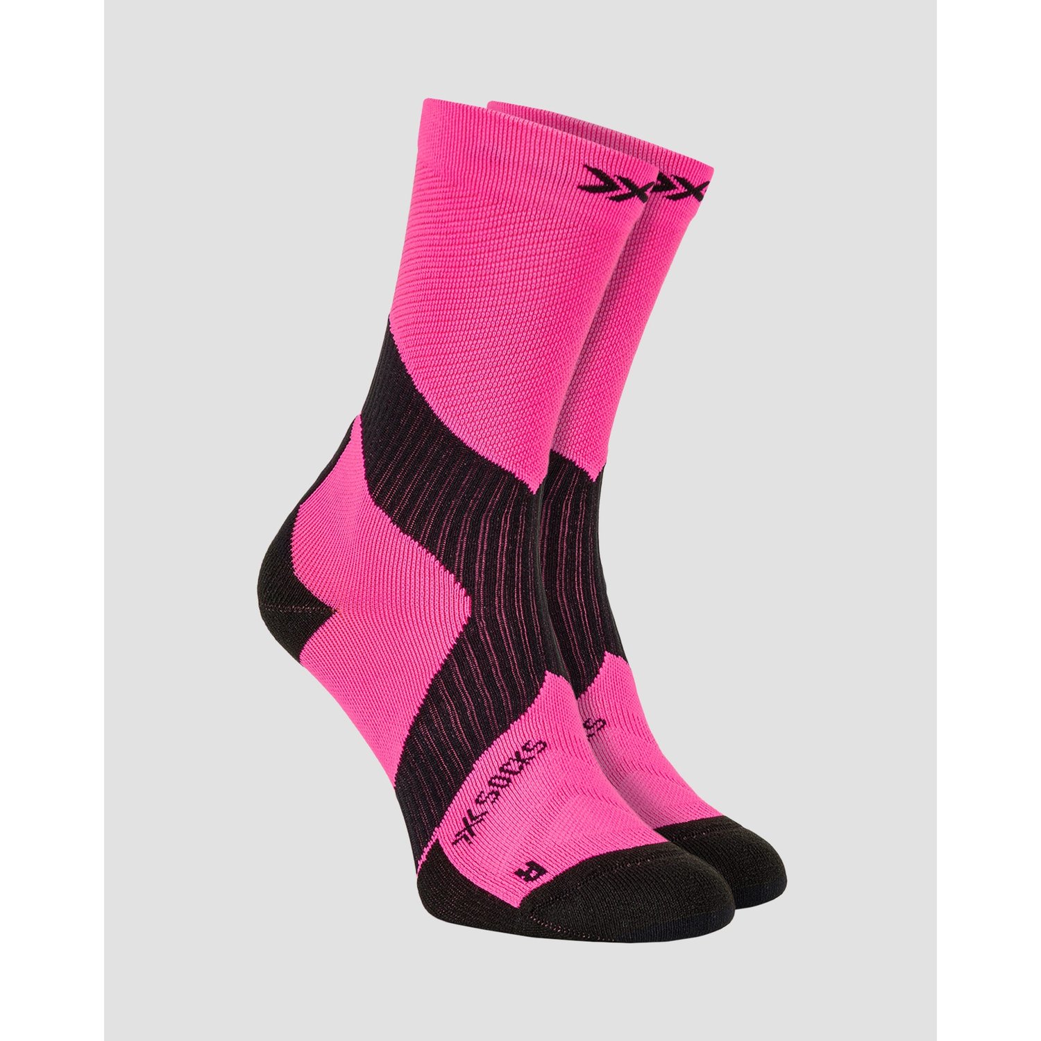 Skarpety Rowerowe X-socks Bike Expert Crew Różowo-czarne