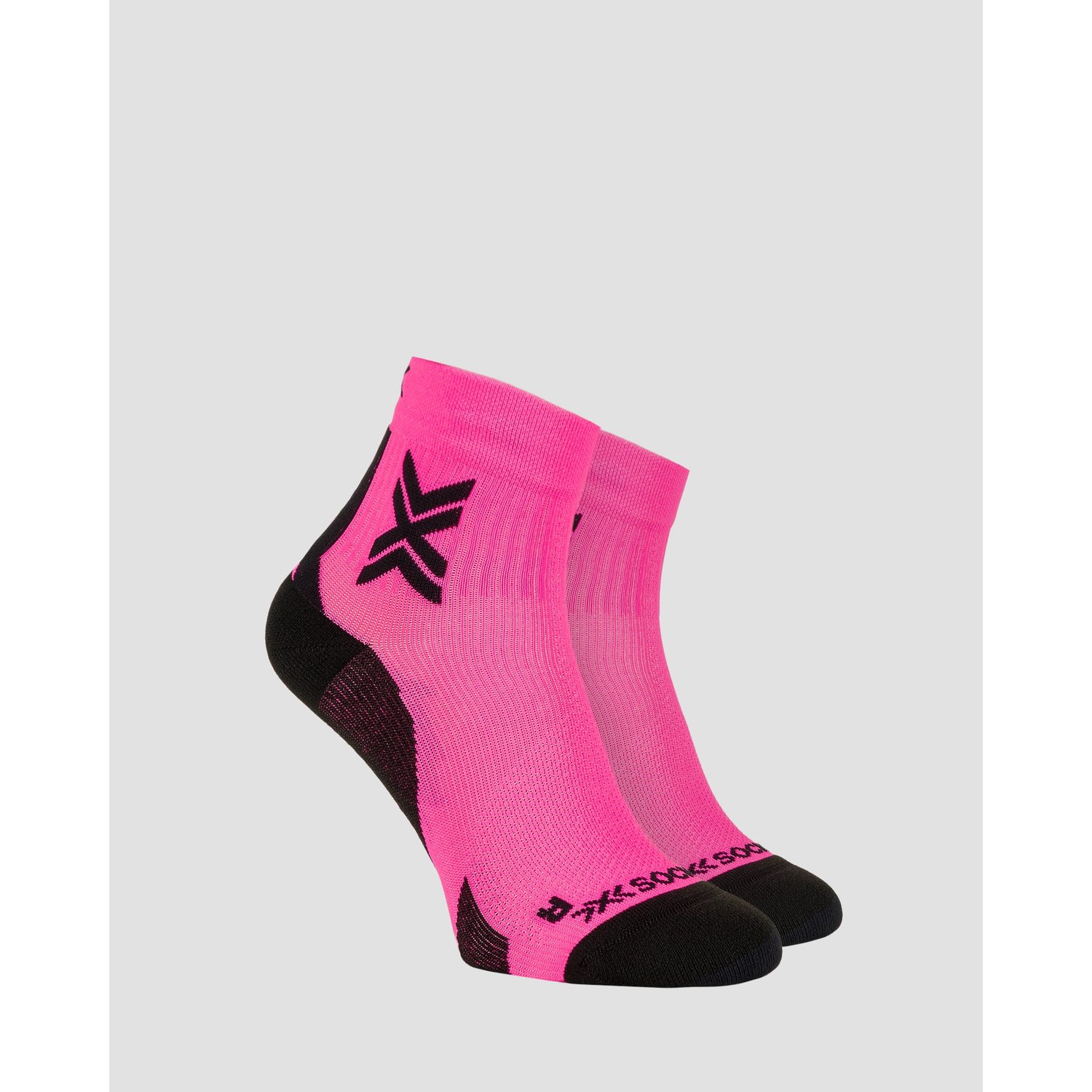 Skarpety Biegowe X-socks Run Discover Ankle Różowo-czarne