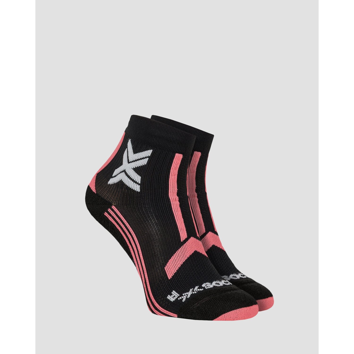 Skarpety Trailowe Damskie X-socks Trailrun Discover Ankle Czarno-różowe