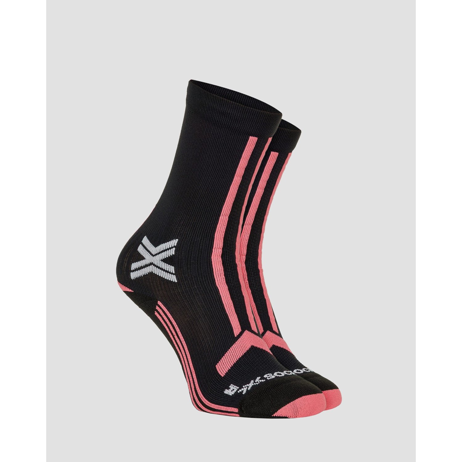 Skarpety Trailowe Damskie X-socks Trailrun Discover Crew Czarno-różowe