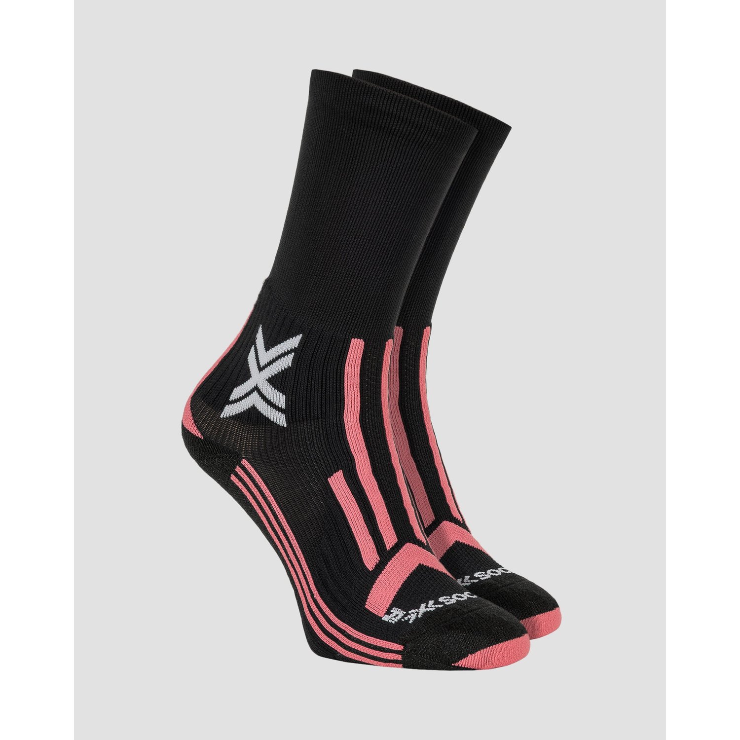 Skarpety Damskie Trailowe X-socks Trailrun Perform Crew Różowo-czarne