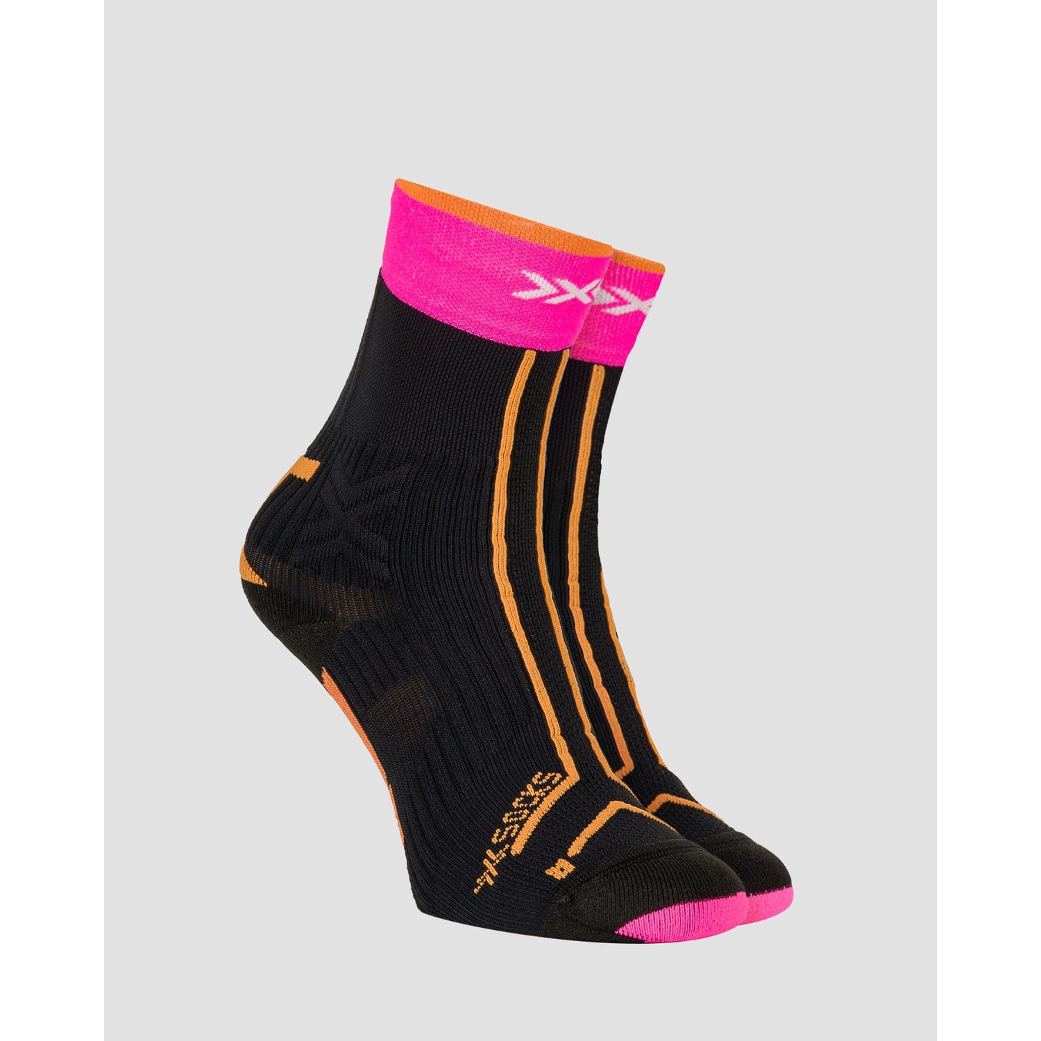 Skarpety Trailowe X-socks Trailrun Terraskin Expert Crew Czarno-różowe