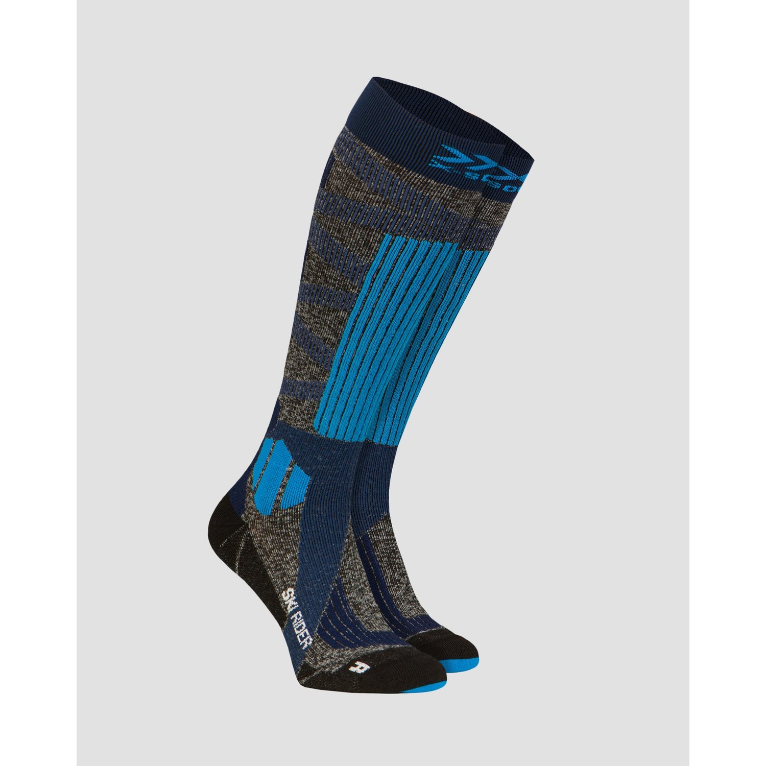 Skarpety Narciarskie Szaro-niebieskie X-socks Ski Rider 4.0