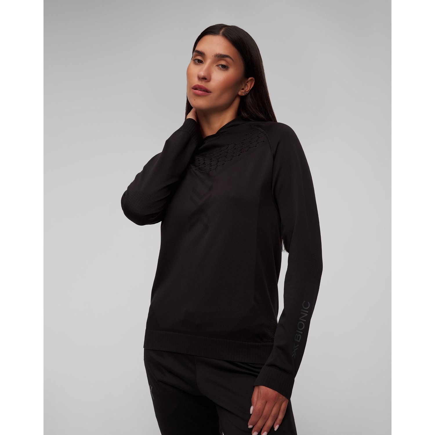 Bluza Z Kapturem Unisex X-bionic X-ential Hoody Ls Czarna