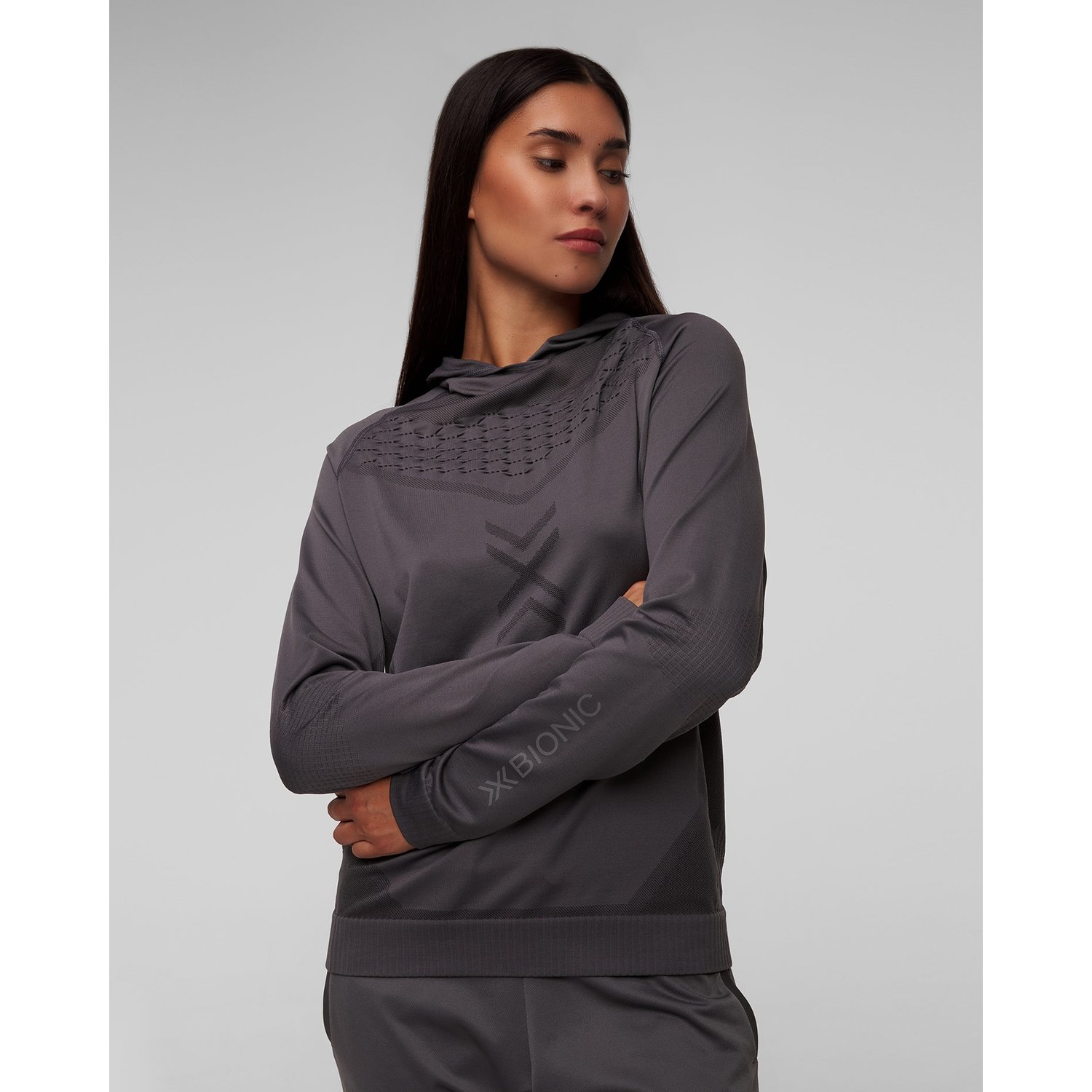 Bluza Z Kapturem Unisex X-bionic X-ential Hoody Ls Szara