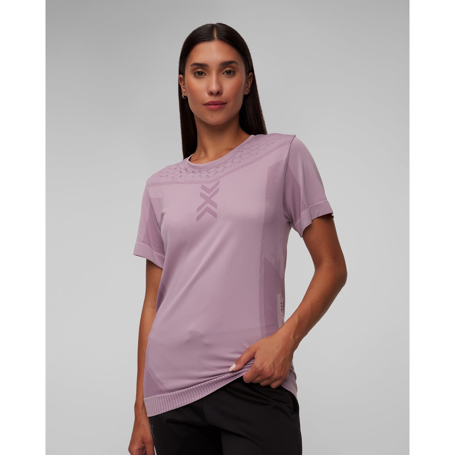 Koszulka Z Krótkim Rękawem Damska X-bionic X-ential Shirt Ss Fioletowa