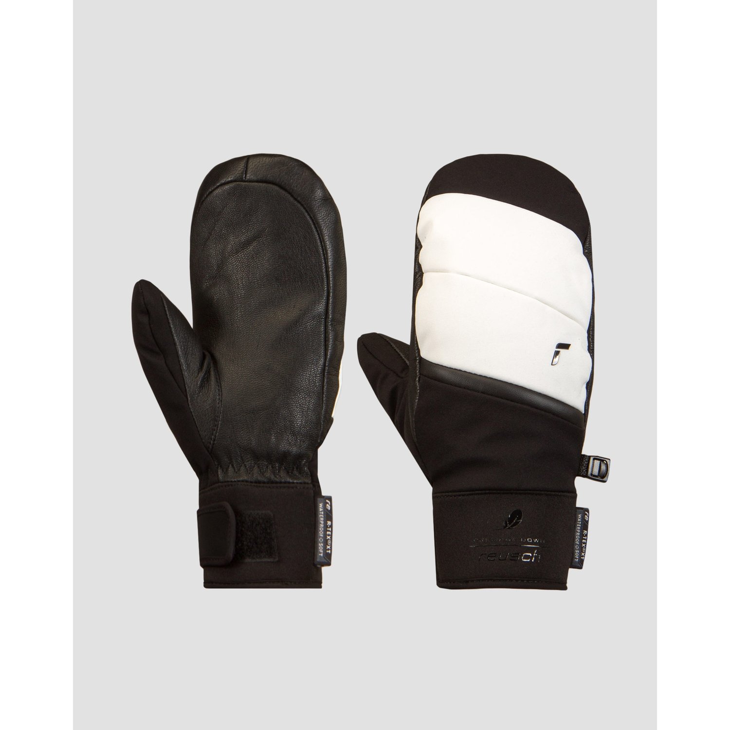 Dwupalczaste Rękawice Narciarskie Damskie Czarno-białe Reusch Febe R-tex® Xt Mitten