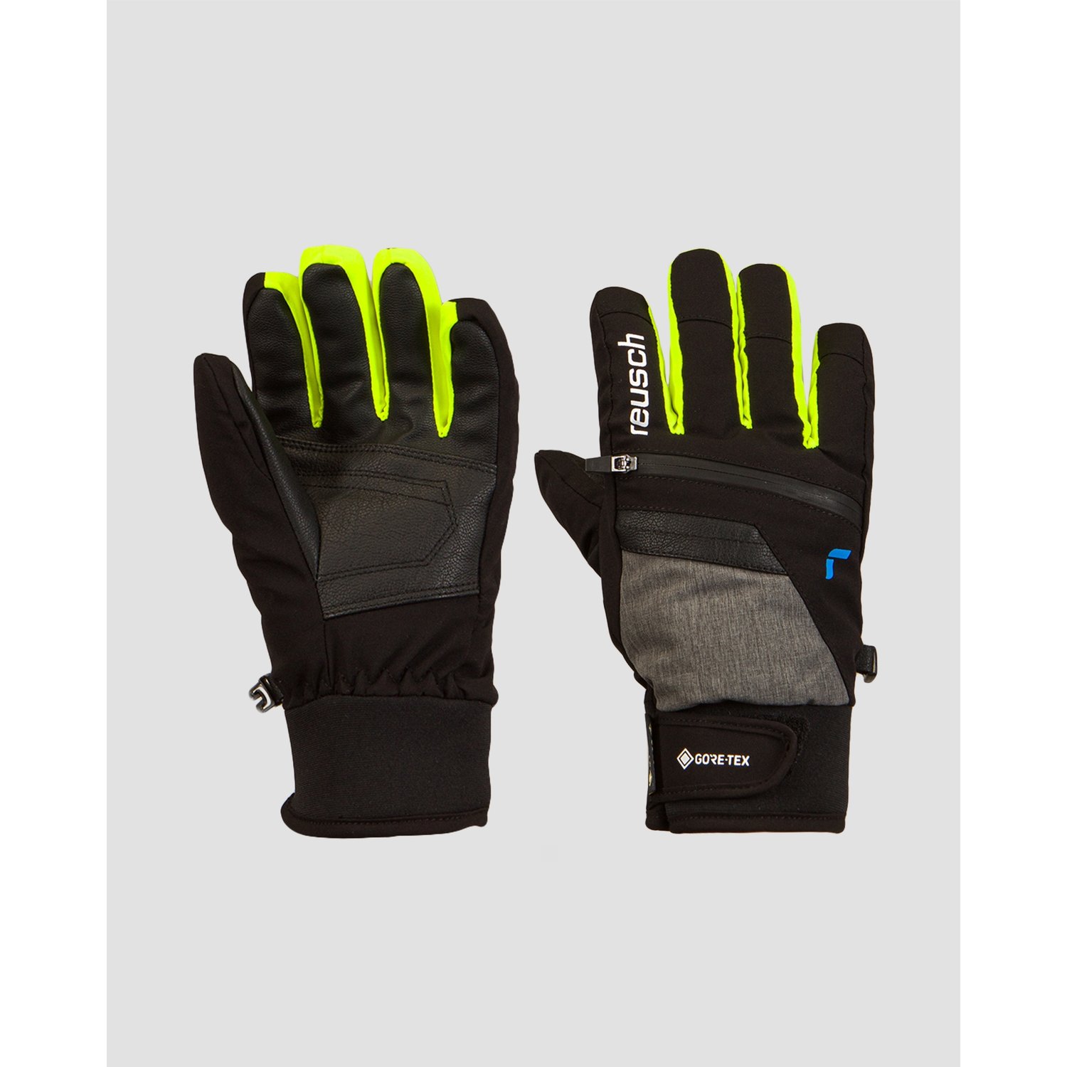 Czarno-żółte Rękawice Dziecięce Reusch Travis Gore-tex