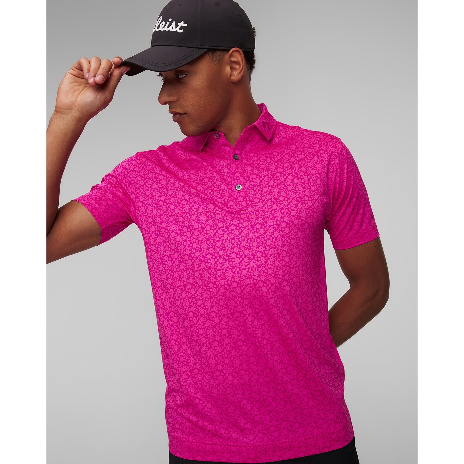 Różowe Polo Męskie Footjoy Eu Painted Floral