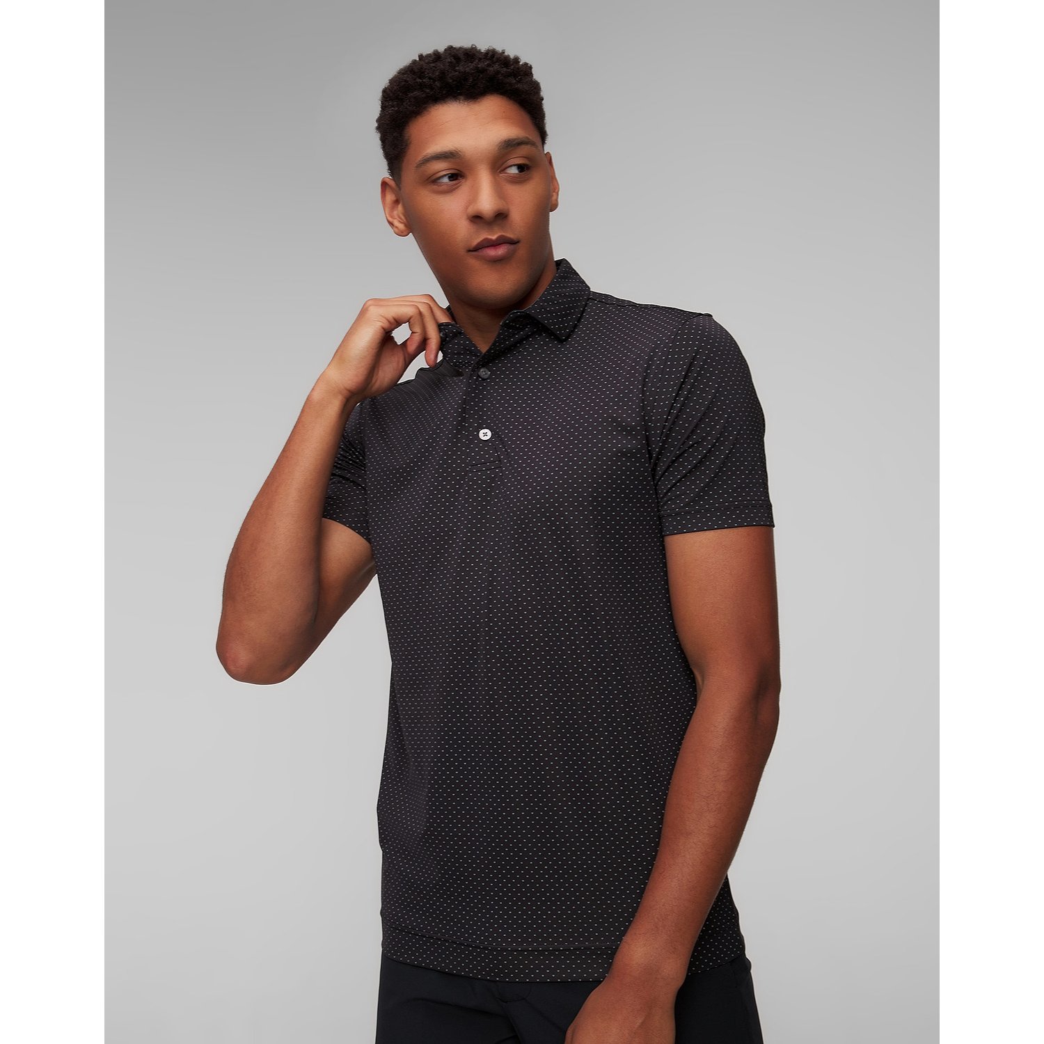 Ciemnoszare Polo Męskie Footjoy Eu S.lisle Dot Prt