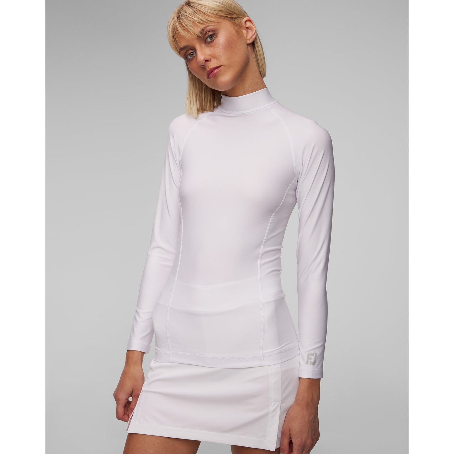 Biały Longsleeve Termoaktywny Damski Footjoy Wmns Base Layer Mock